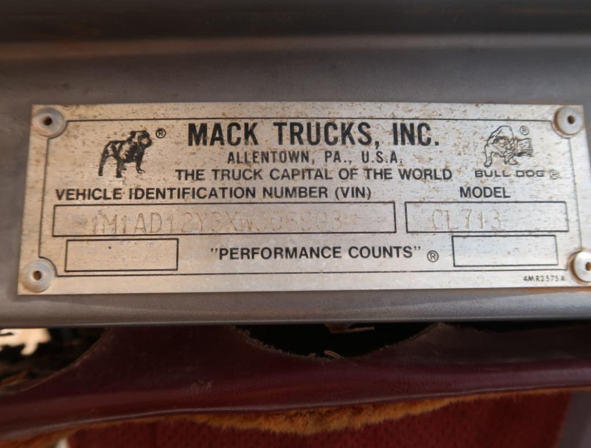 1999 Mack Tandem-Axle Pump Truck Model CL713, VIN 1M1AD12Y3XW006903, E9 500 HP, 18-Speed Transmissio - Image 9 of 9