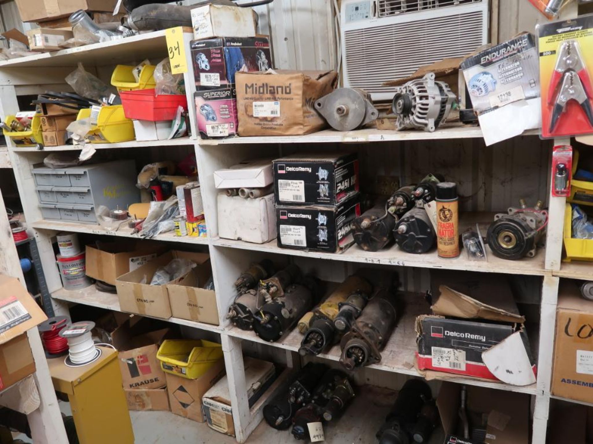 LOT: Contents of Parts Room Office including Truck Parts, Tools, Starters, Alternators, Magnetic Dri - Image 10 of 11