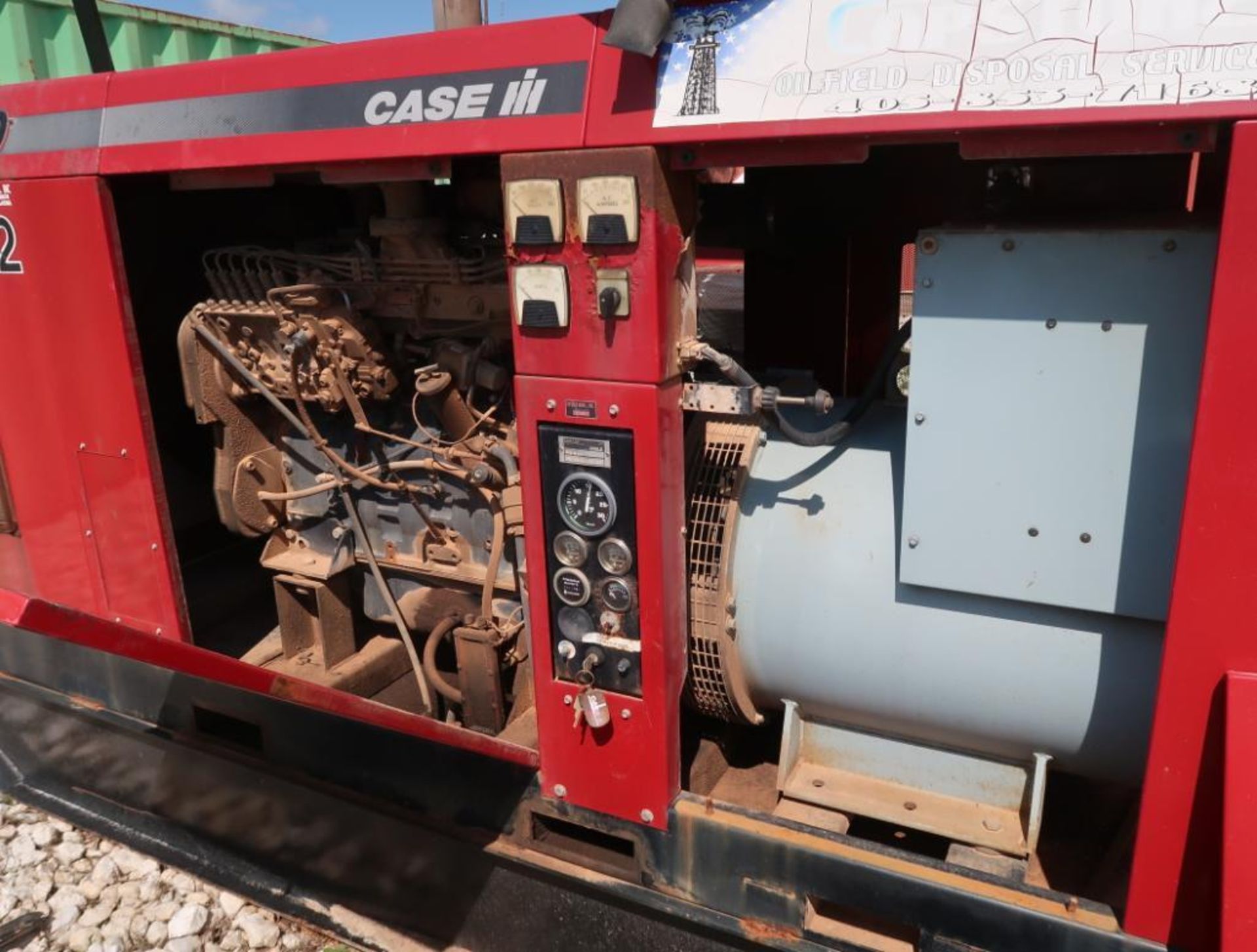 Skid Mounted Case Diesel Generator Model PX240, S/N DJA0019876, 6-Cylinder, 8973 hours - Image 5 of 9