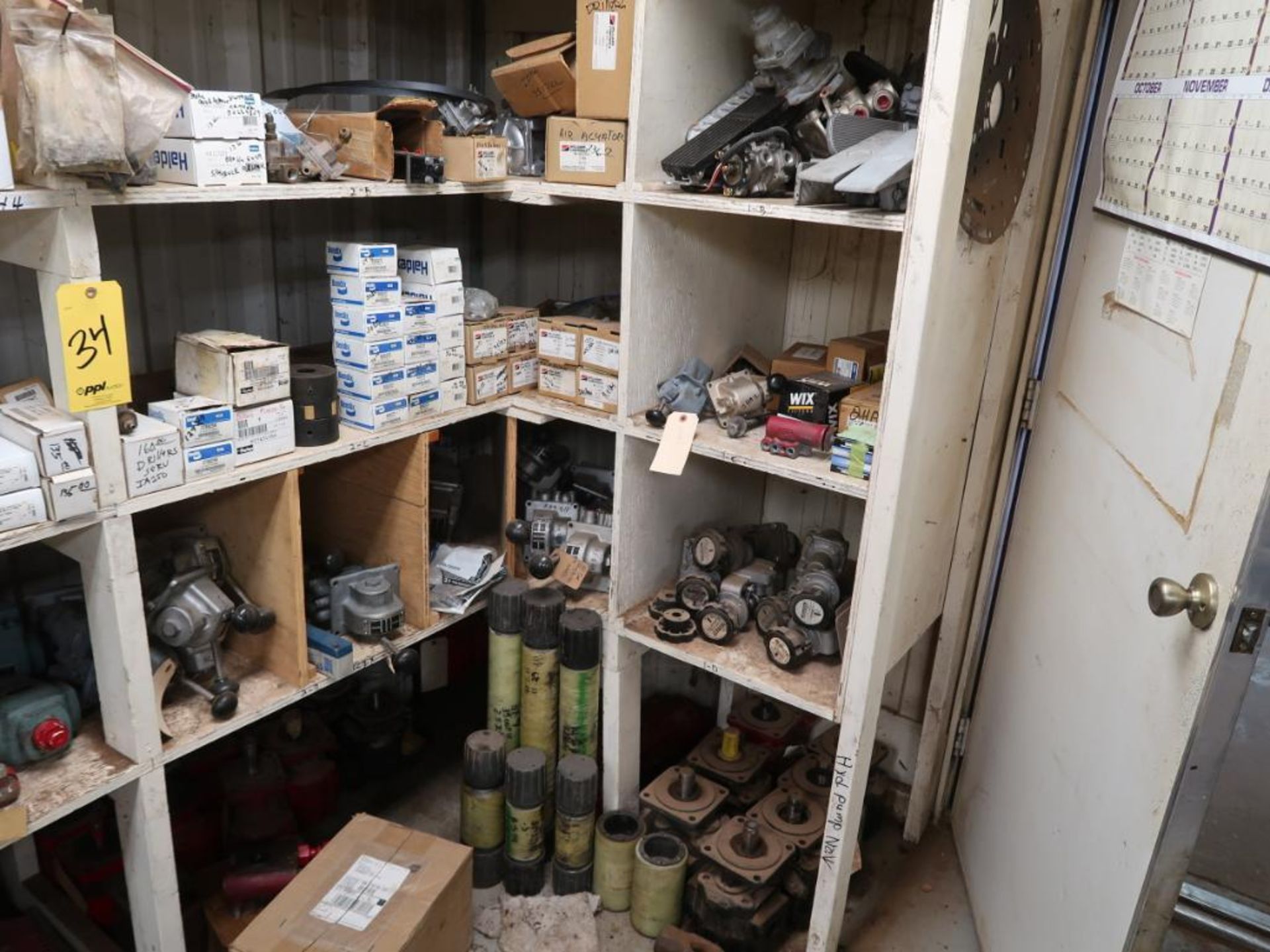 LOT: Contents of Parts Room Office including Truck Parts, Tools, Starters, Alternators, Magnetic Dri - Image 3 of 11