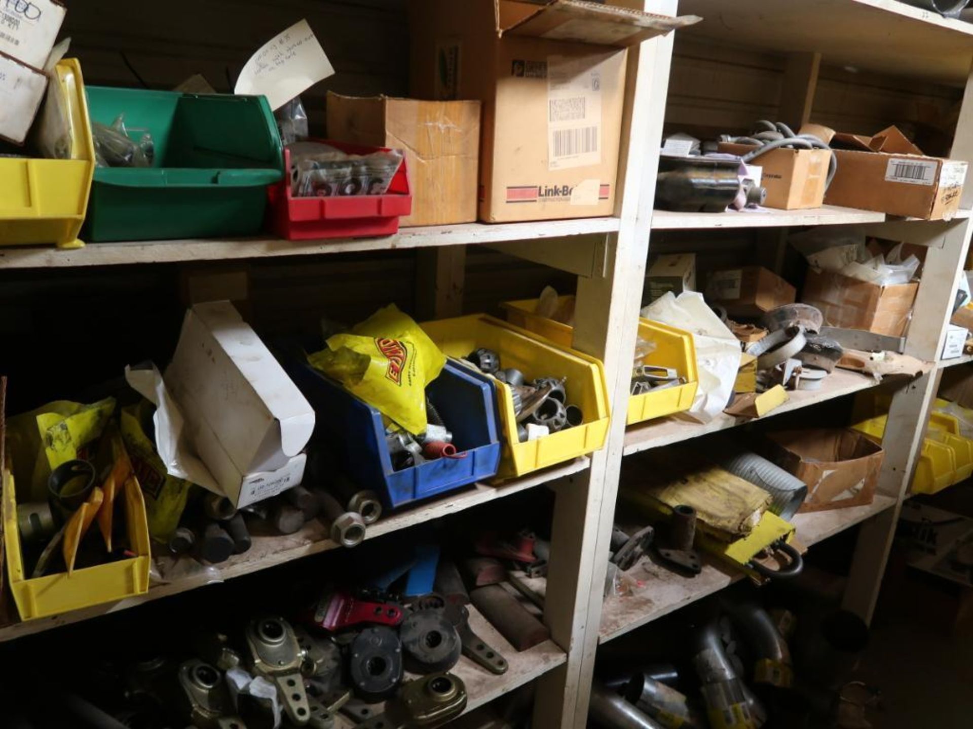 LOT: Contents of Parts Room including Filters, Fluids, Truck Parts, Bearings, Chain, Engine & Brake - Image 11 of 19