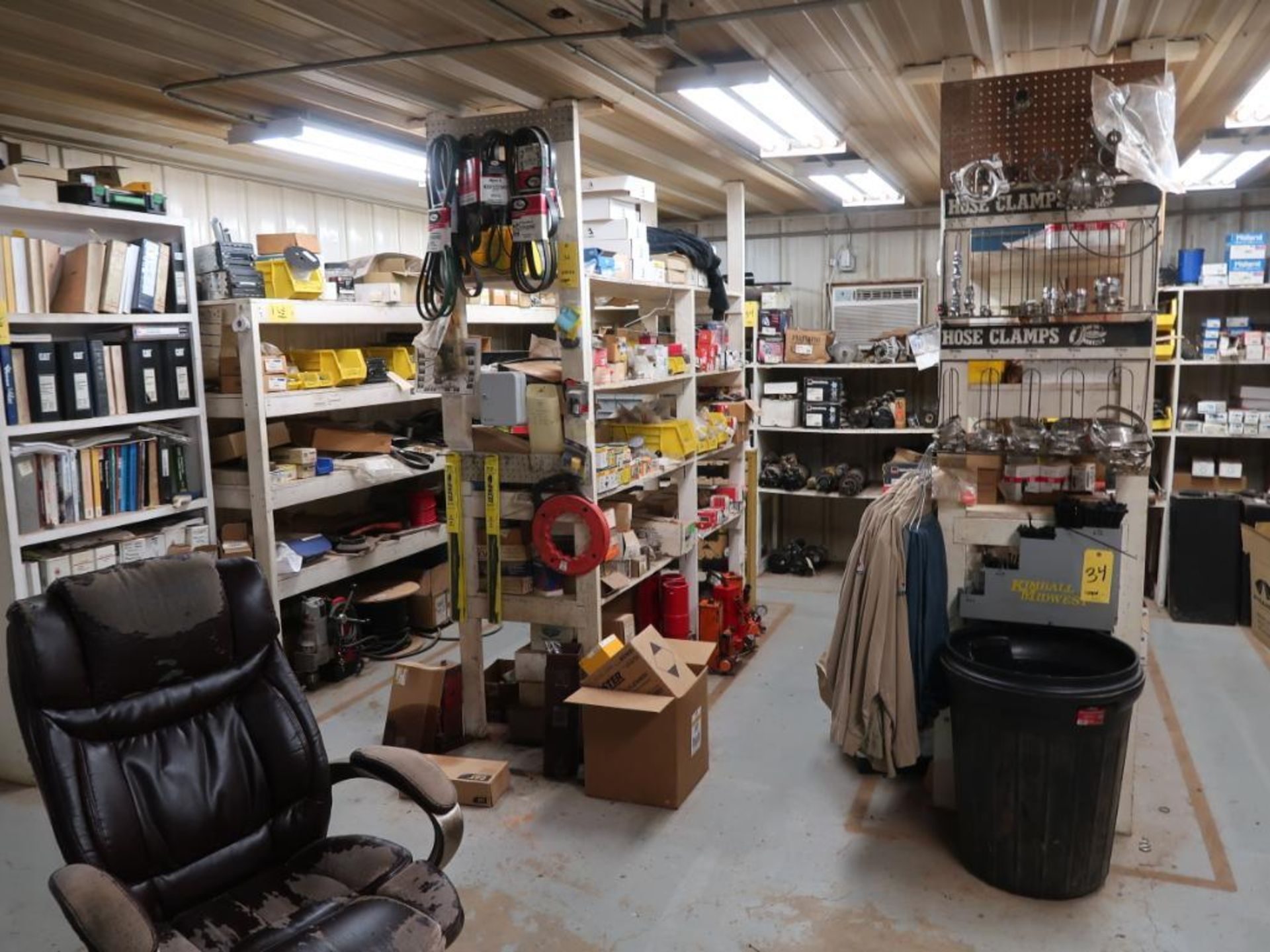 LOT: Contents of Parts Room Office including Truck Parts, Tools, Starters, Alternators, Magnetic Dri