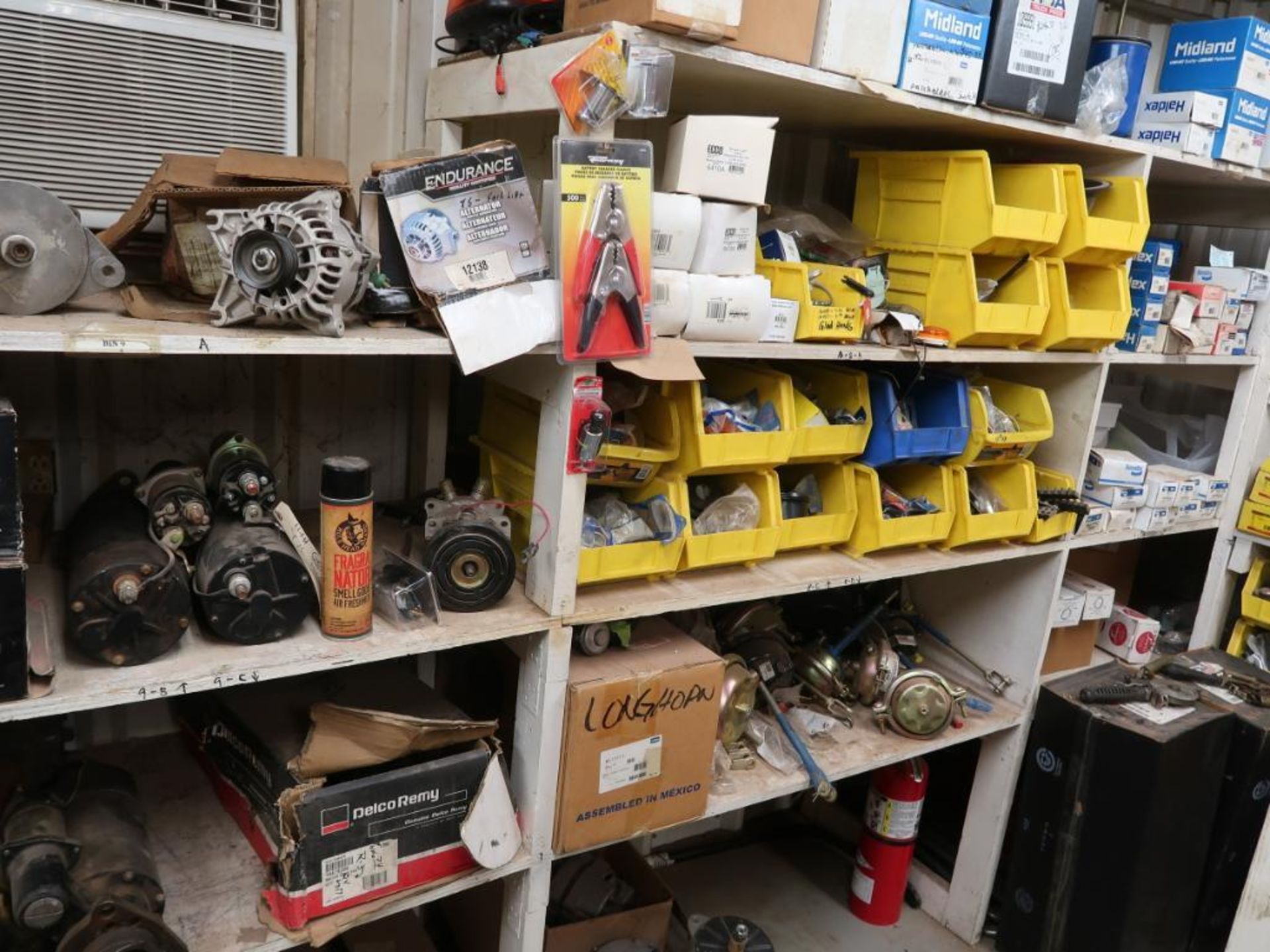 LOT: Contents of Parts Room Office including Truck Parts, Tools, Starters, Alternators, Magnetic Dri - Image 9 of 11