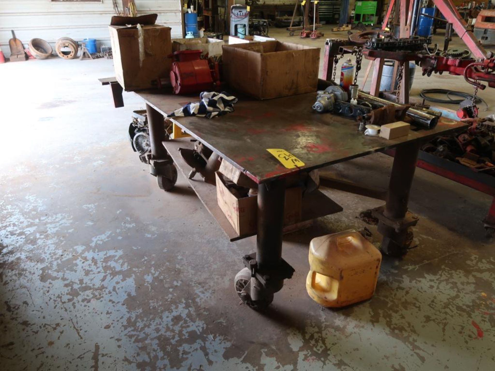 LOT: (1) 48 in. x 79 in. Portable Steel Table, (1) 48 in. x 48 in. Steel Table, (1) 36 in. x 120 in. - Image 3 of 3