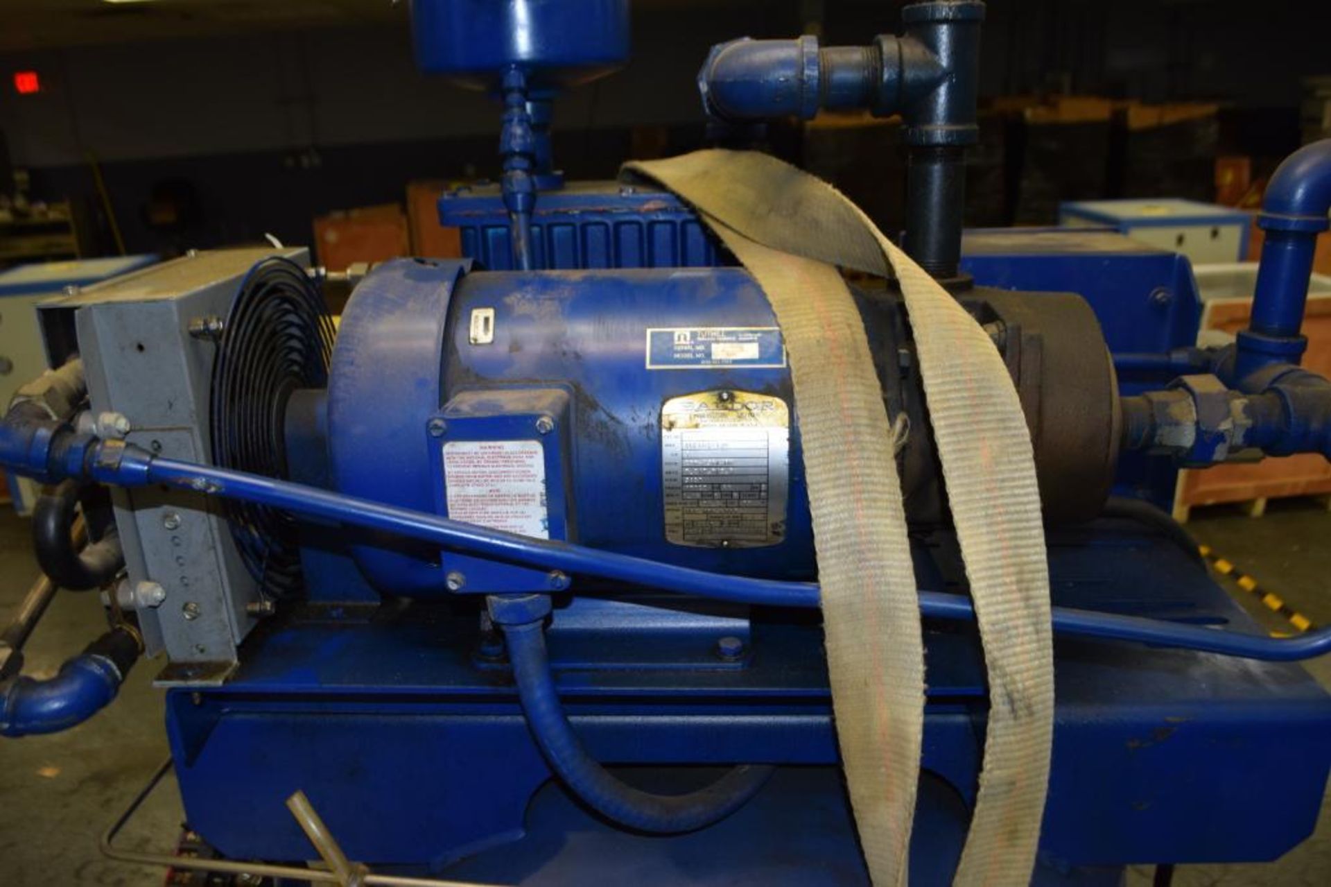 ATLANTIC FLUIDICS Vacuum System Consisting Of: (1) Tuthill Vacuum Pump, Driven By A 3HP Motor, S/N 2 - Image 3 of 5