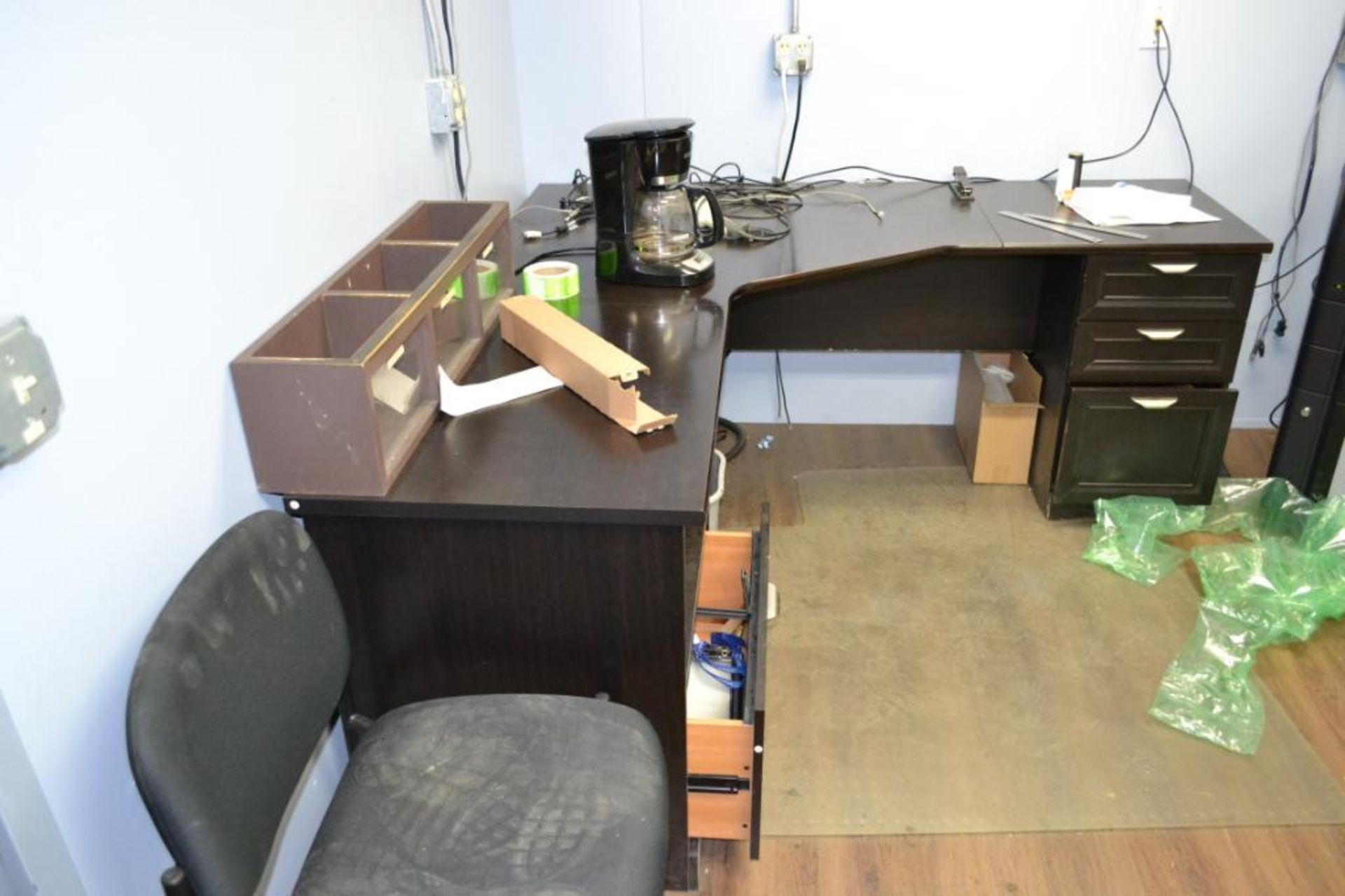 LOT: Furniture in Office off of Black and White Digital Print Room w/ Microwave and Exec. Refrigerat - Image 2 of 2