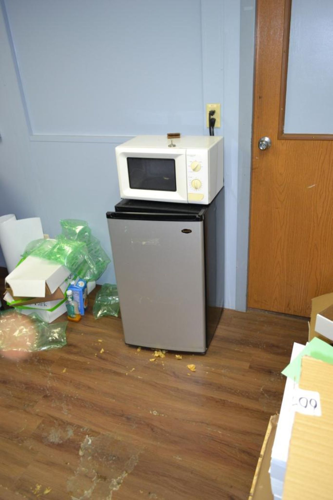 LOT: Furniture in Office off of Black and White Digital Print Room w/ Microwave and Exec. Refrigerat