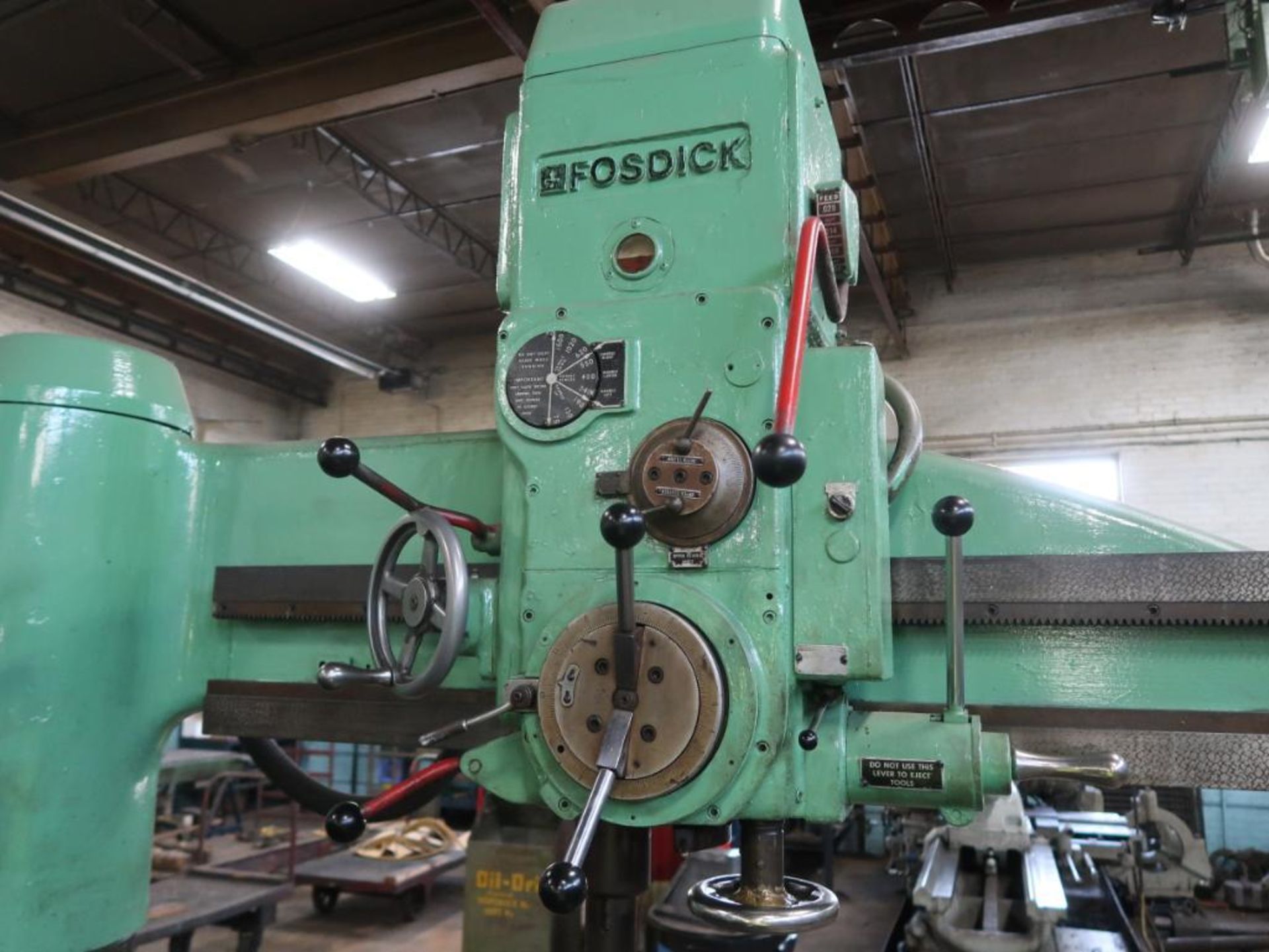 Fosdick 45 in. Arm x 12 in. (est.) Column Sensitive Radial Drill, S/N N/A, 24 in. x 48 in. Work Tabl - Image 4 of 7