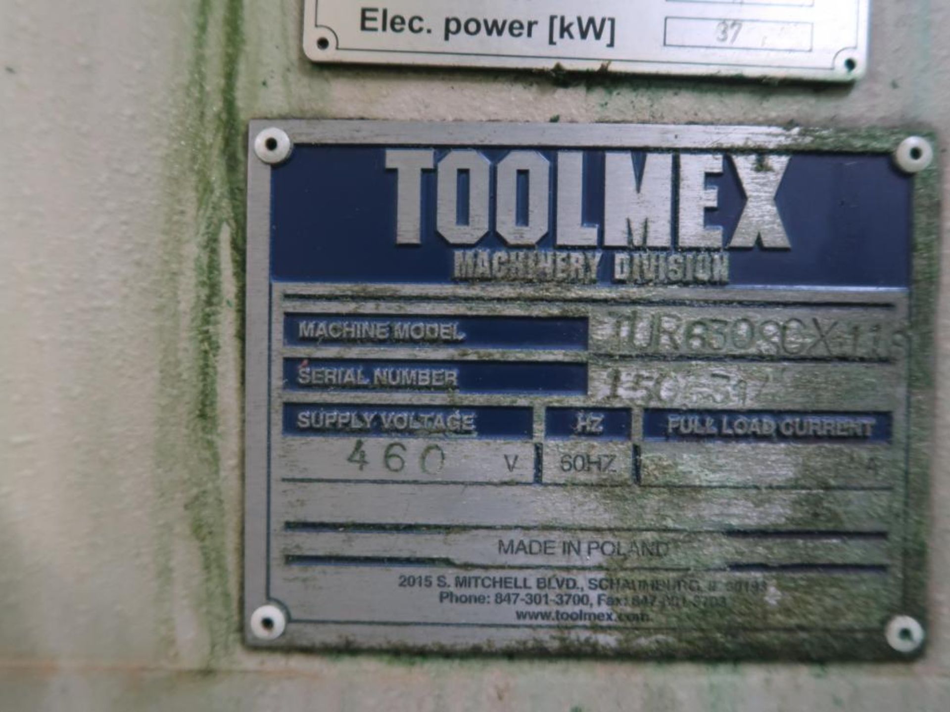 Toolmex FAT 25 in. x 118 in. Manual Plus CNC Lathe Model TUR 630SC X 3000, S/N 150531 (2015), 1800 R - Image 15 of 15