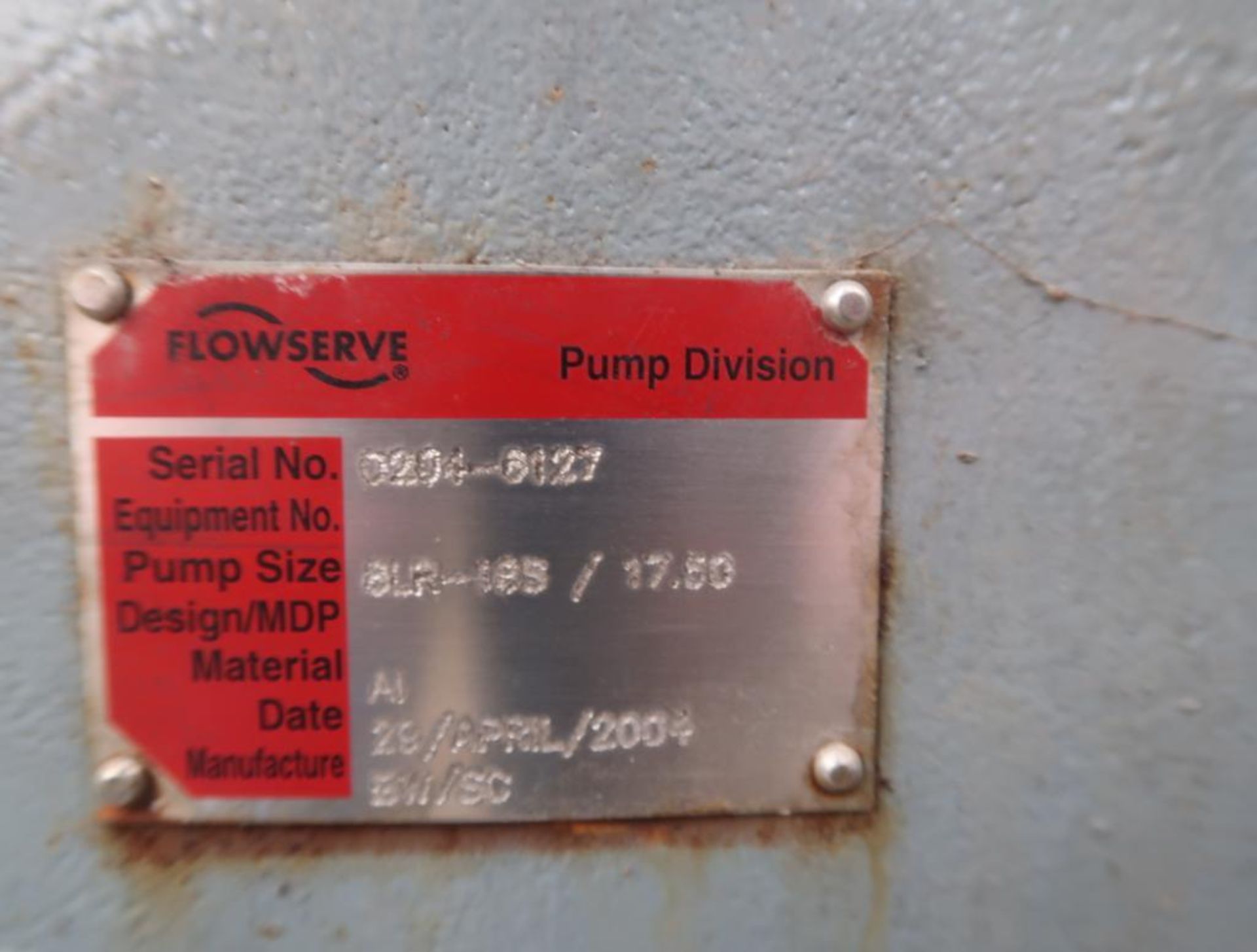 Flowserv Pump Model 8LR-195-17.5, 8 x 12 (approx.) - Image 4 of 5