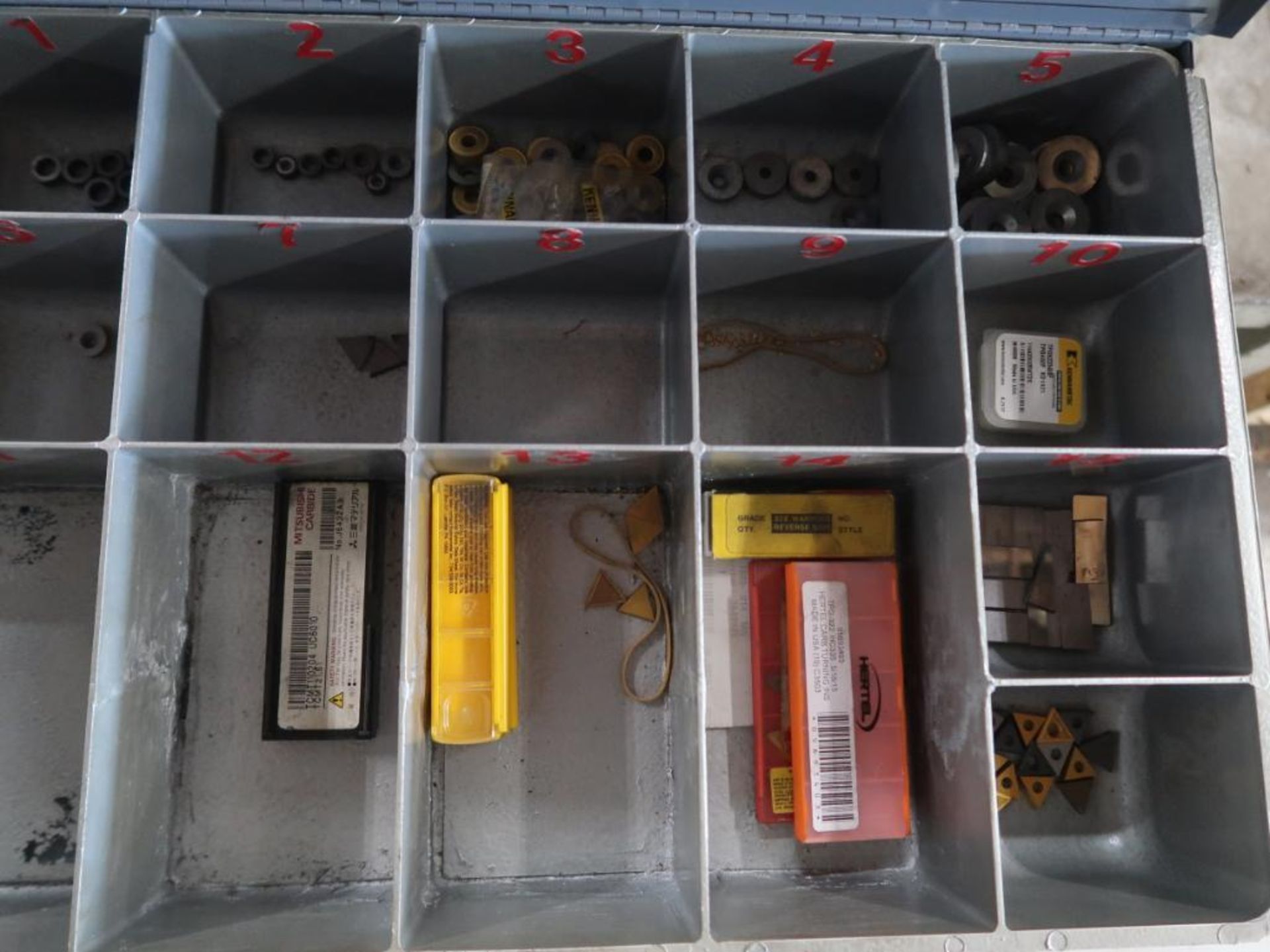 LOT: 4-Drawer Cabinet with New Morrison Keyseater Cutters (metric & standard) & Assorted Inserts - Image 5 of 5