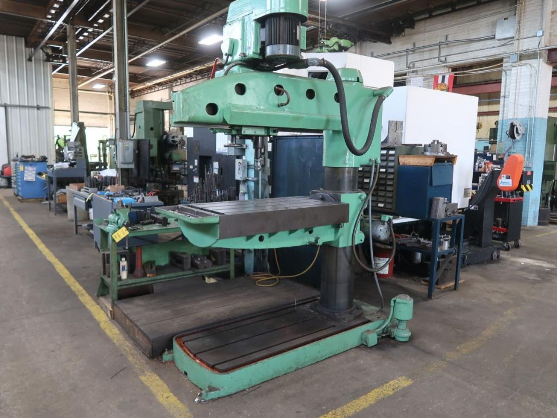 Fosdick 45 in. Arm x 12 in. (est.) Column Sensitive Radial Drill, S/N N/A, 24 in. x 48 in. Work Tabl - Image 2 of 7