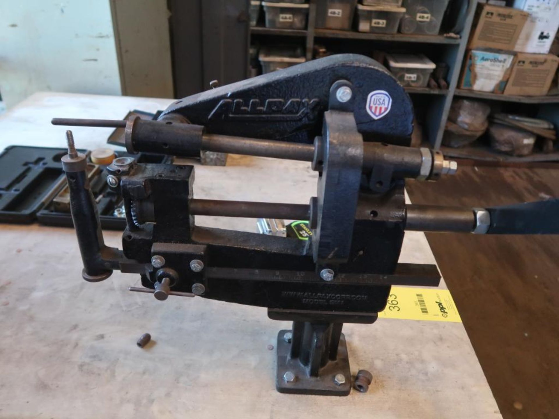 LOT: All Pax Gasket Cutter Model SM4, with Assorted Gasket Material (on cart & shelf) - Image 2 of 3