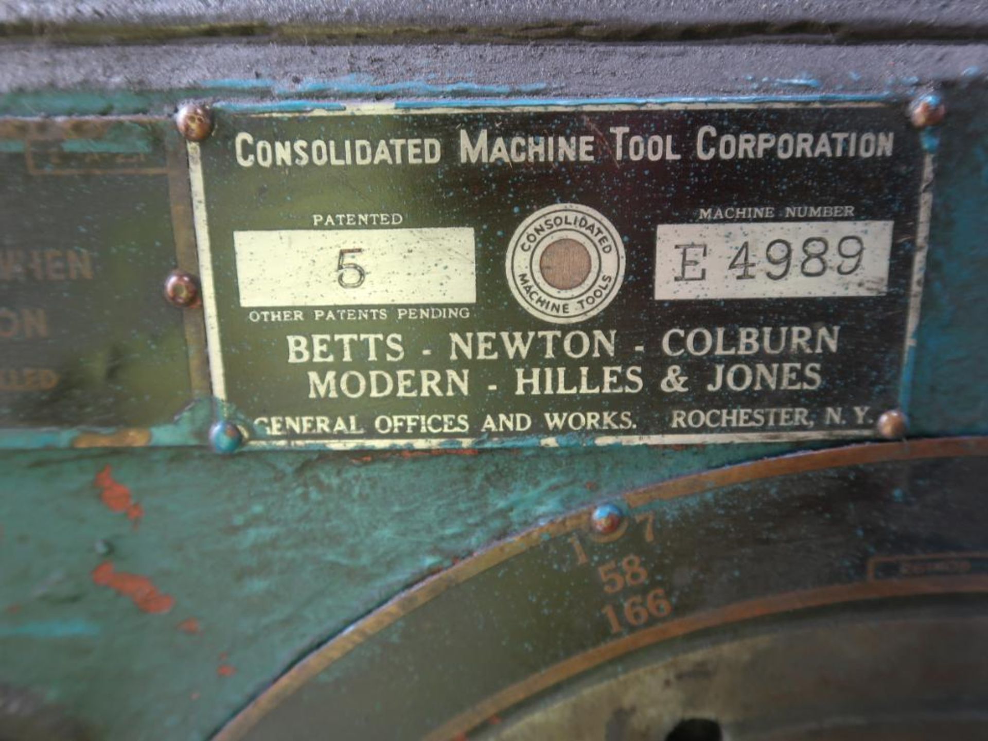 Betts & Bridgeford 48 in. x 240 in. Metalizing Lathe, S/N 4989, with Solid State Waterfall Dust Coll - Image 8 of 11