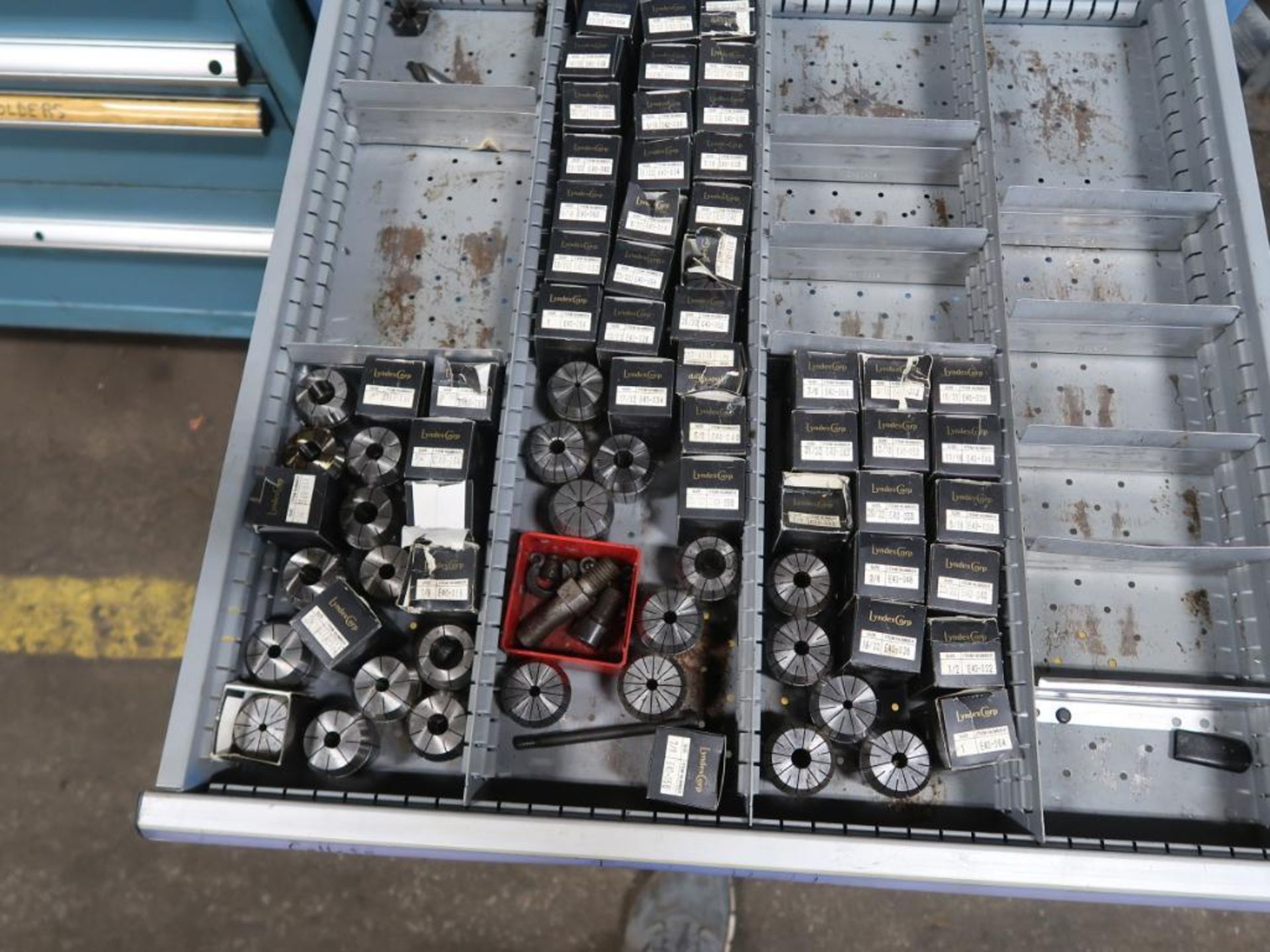 LOT: Lista 9-Drawer Cabinet with Contents including Tooling, Lathe Parts, etc. - Image 7 of 10