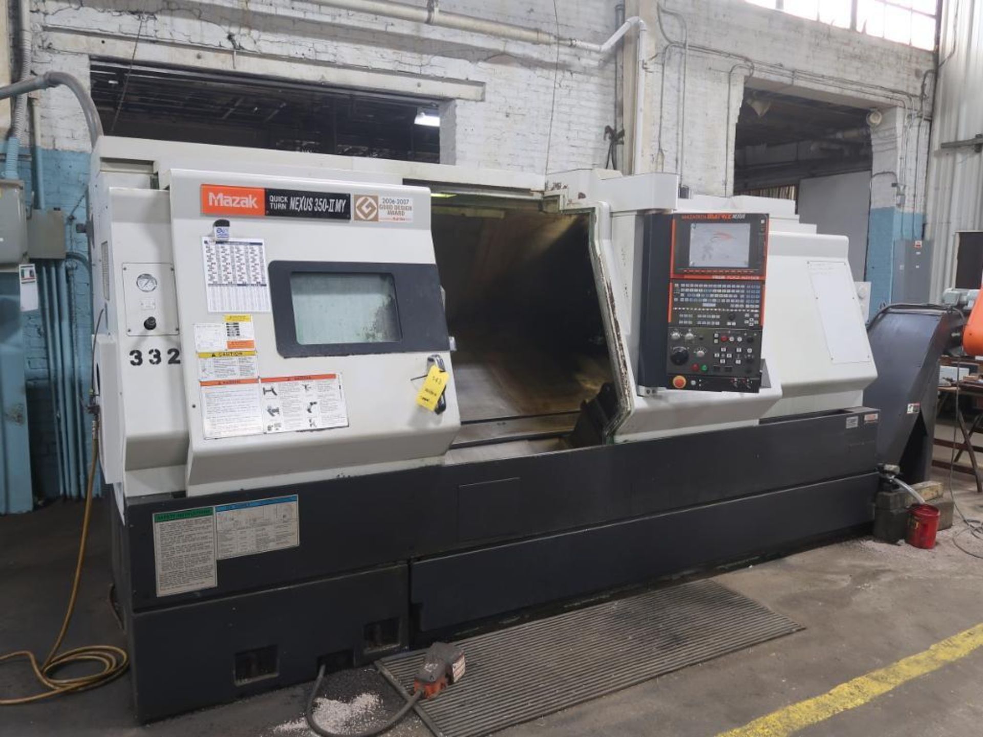 Mazak Quick Turn 32 in. x 118 in. CNC Turning Center Model Nexus 350-2MY, S/N 197908 (2007), 16 in.