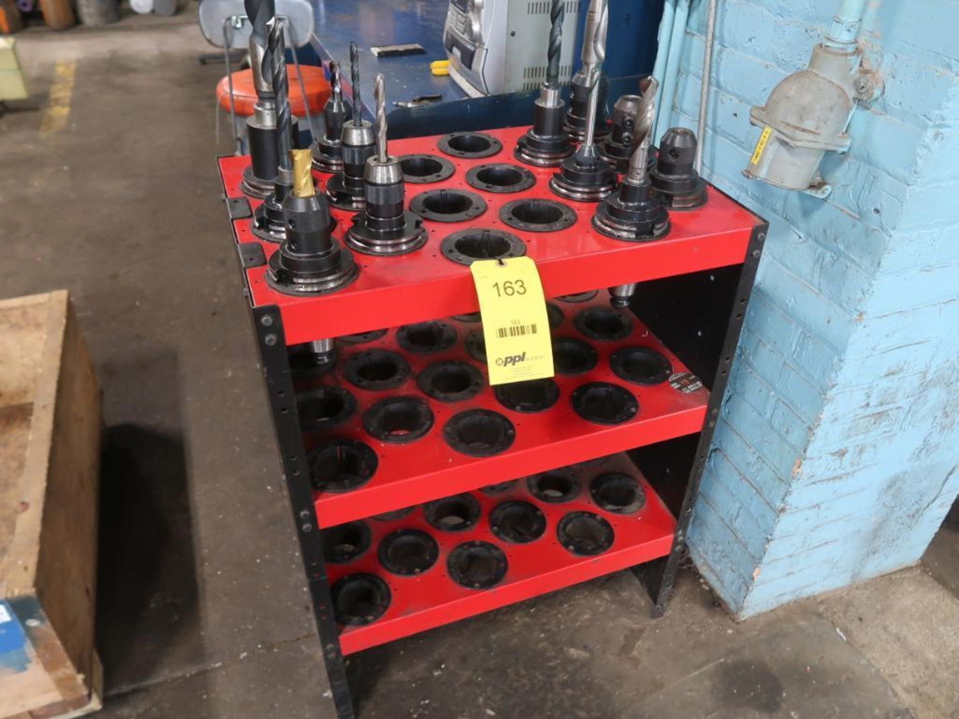 LOT: (12) CAT 50 Tool Holders, with Cart