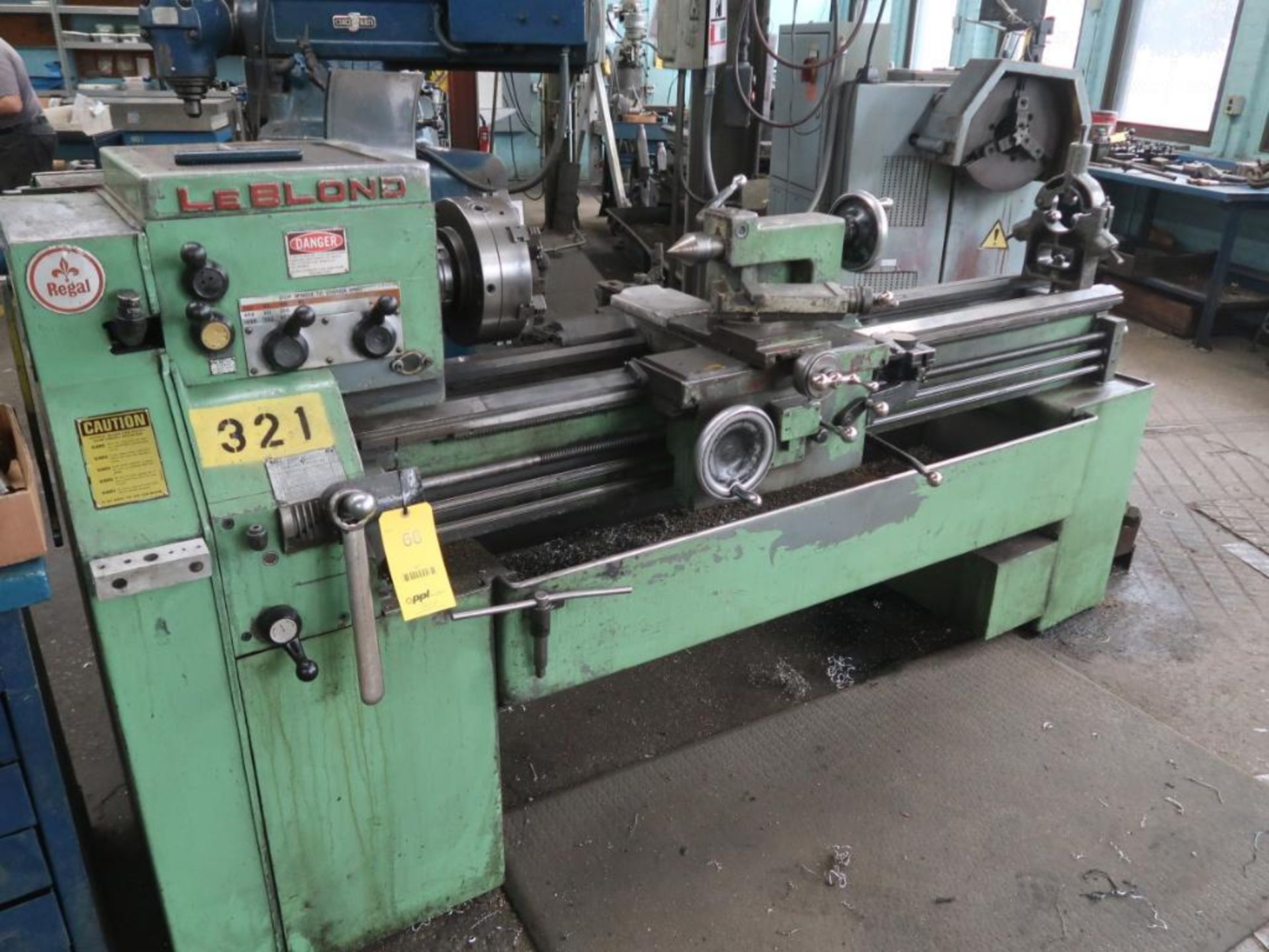 LeBlond Regal 16 in. x 60 in. Geared Head Engine Lathe, S/N 80-4764, 1800 RPM, 10 in. 4-Jaw Chuck, C