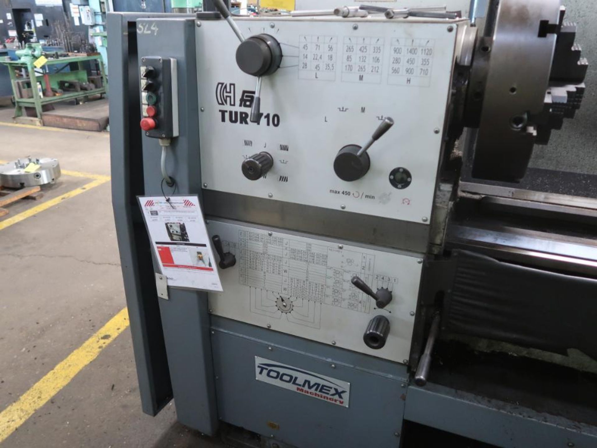 Toolmex FAT 28 in. x 124 in. Geared Head Engine Lathe Model TUR 710 X 3000, S/N 120011 (2012), 1400 - Image 6 of 12