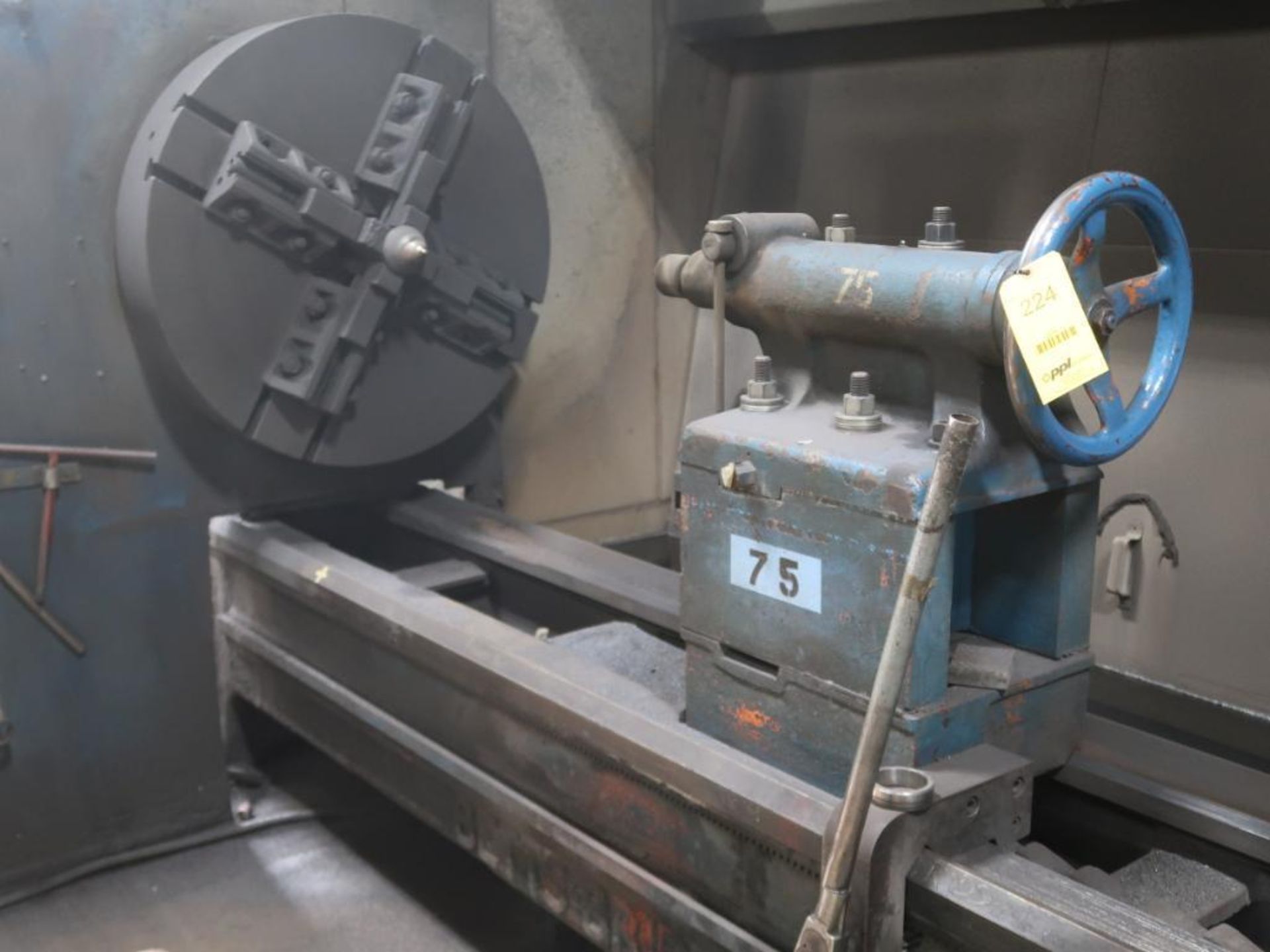 Betts & Bridgeford 48 in. x 240 in. Metalizing Lathe, S/N 4989, with Solid State Waterfall Dust Coll - Image 2 of 11