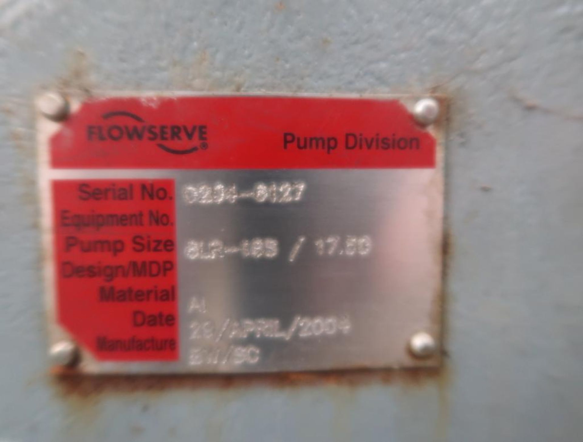Flowserv Pump Model 8LR-195-17.5, 8 x 12 (approx.) - Image 3 of 5