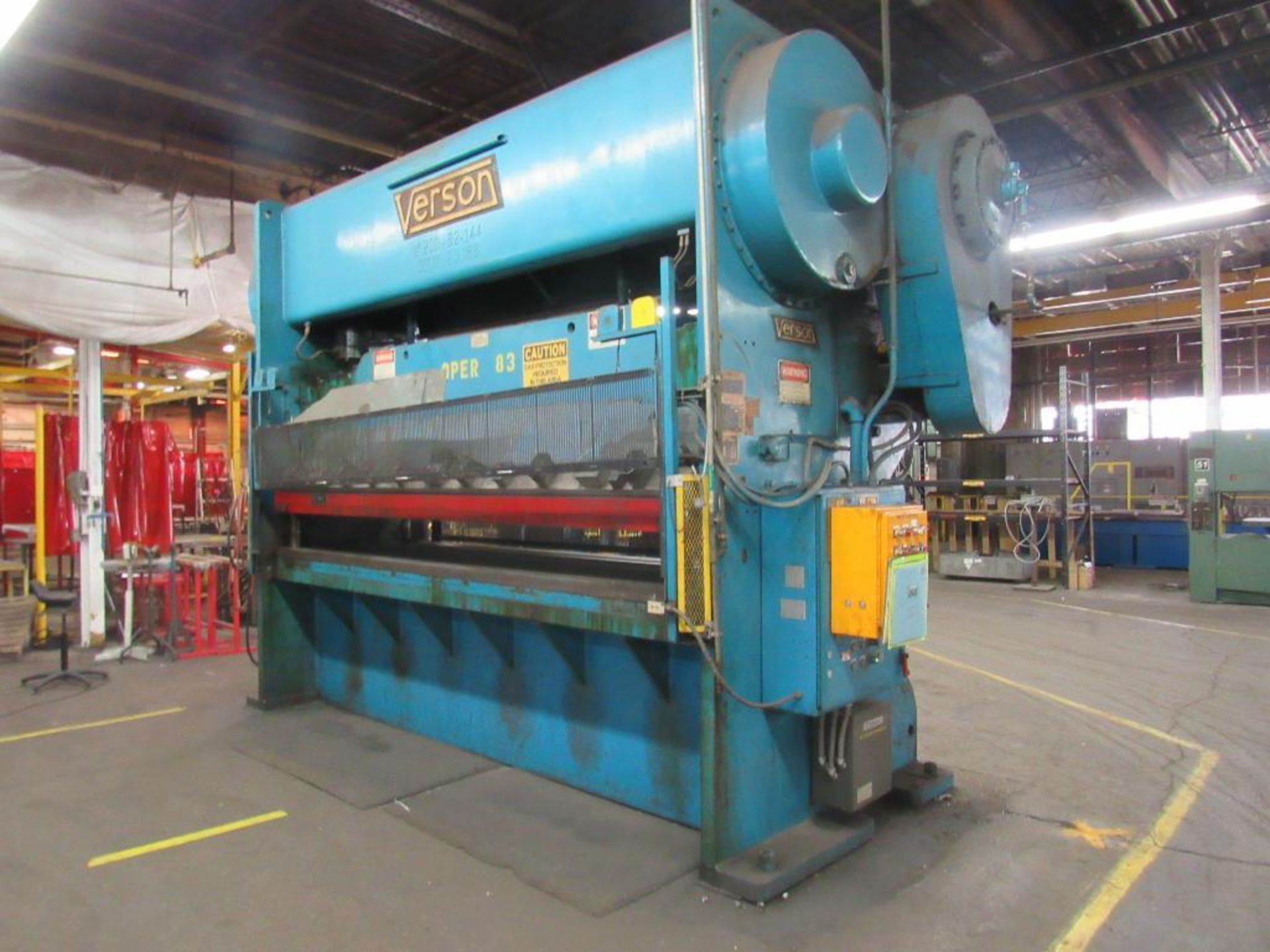 Verson 200 Ton 2-Point Straight Side Press Model 200-B2-144, S/N 23183, 4 in. Stroke, 15 in. Shut - Image 3 of 9