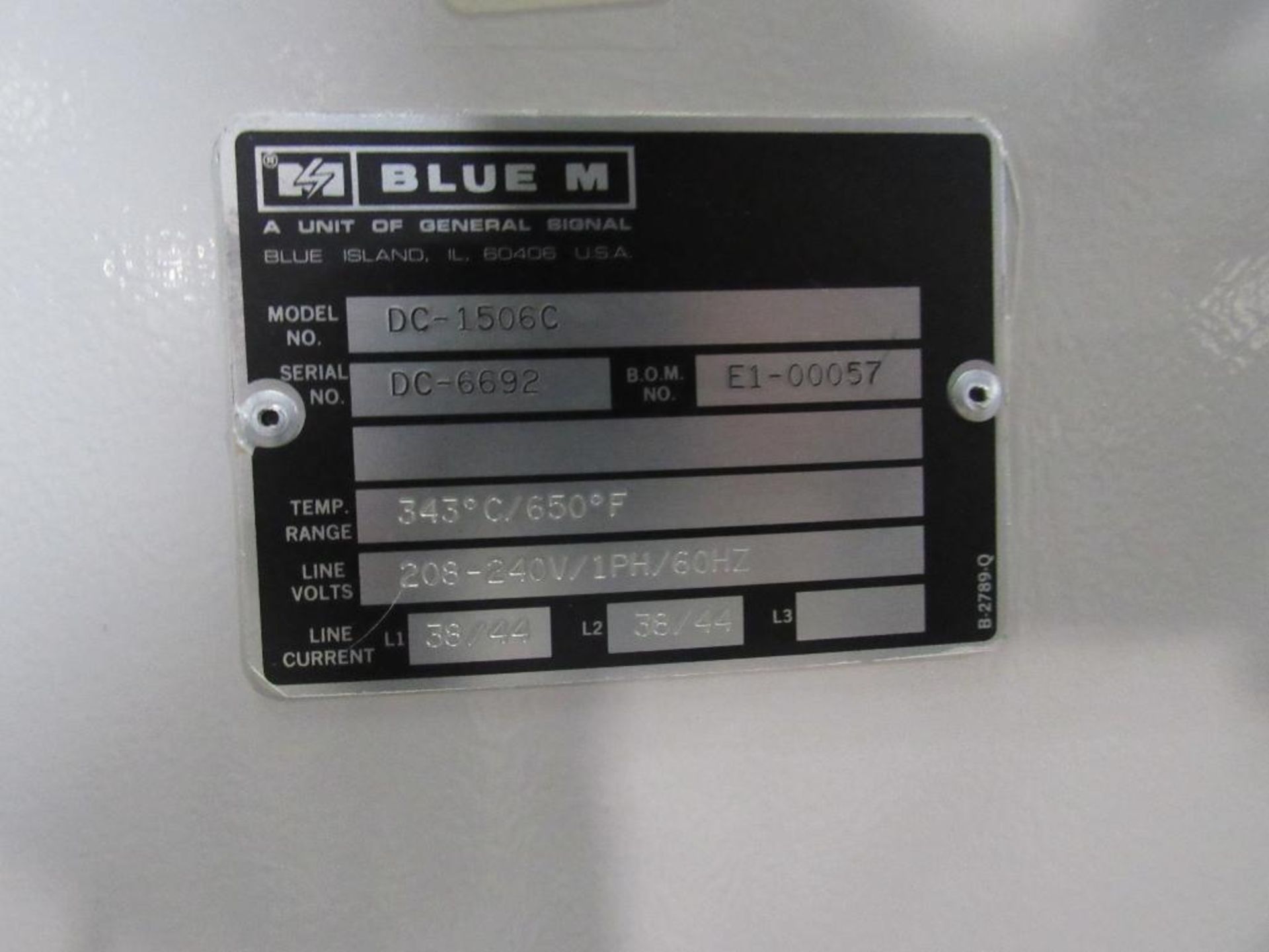 Blue M Electric Double-Door Batch Oven Model DC1506C, S/N DC6692 (LOCATED IN SOUTH MILWAUKEE, WI) - Image 4 of 4