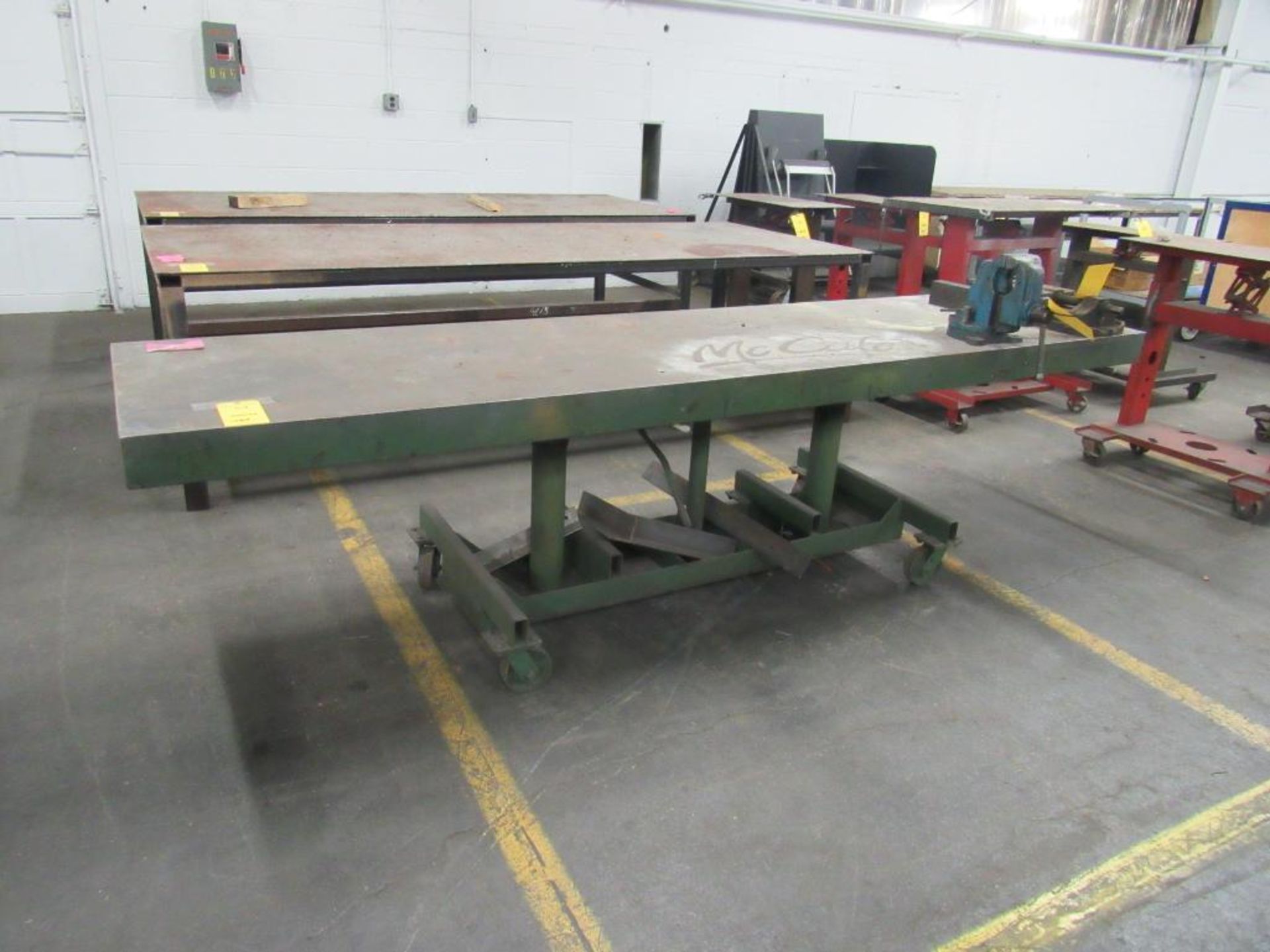 Steel Table 30 in. x 10 ft. Adjustable Ht. (LOCATED IN SOUTH MILWAUKEE, WI)