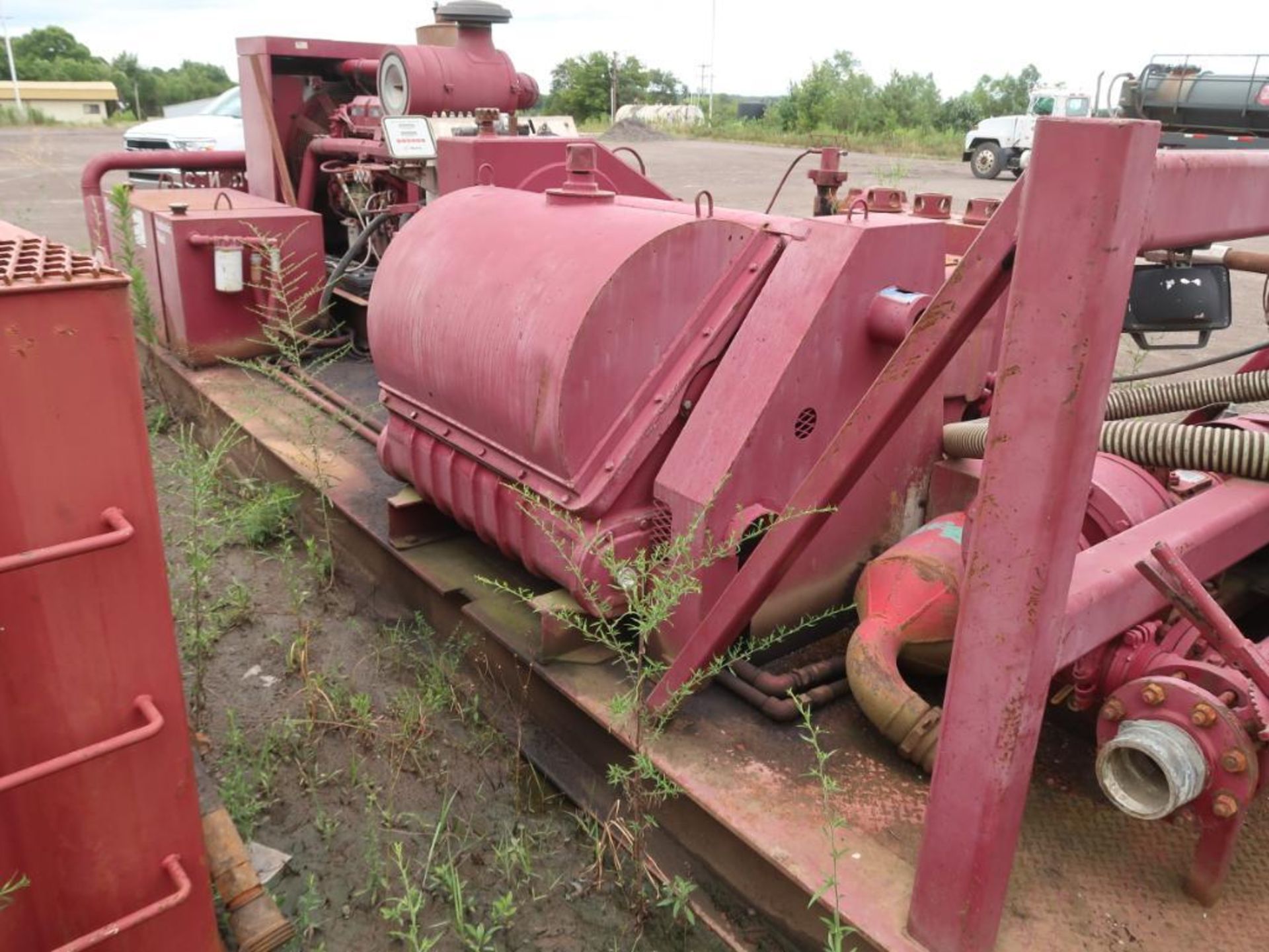 Gardner Denver / Detroit Diesel Skid Mounted Pump, 10,000 PSI (est.), Detroit Series 60 Diesel ( - Image 7 of 14