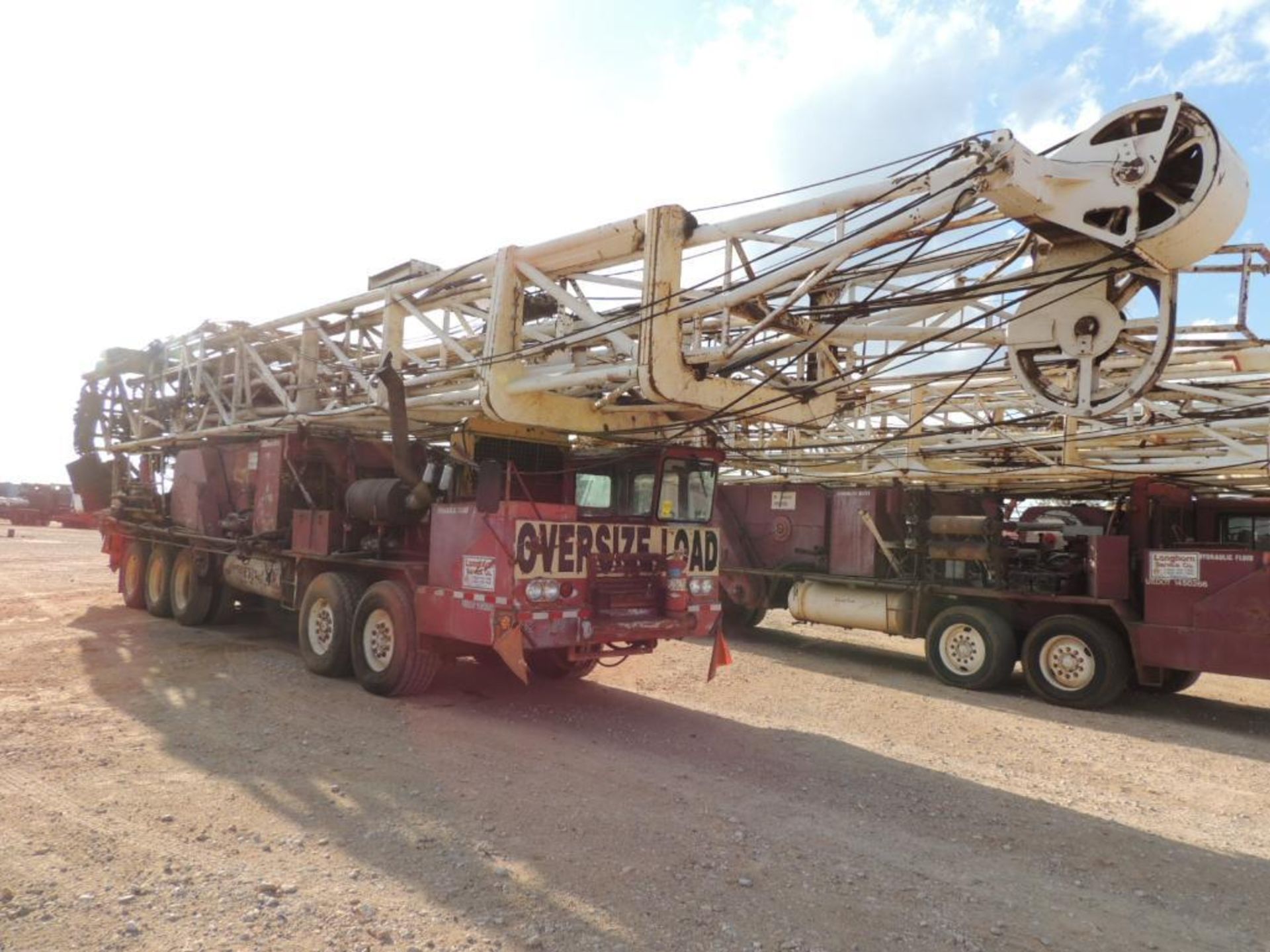 1977 Franks1287-160 Well Service Rig, 5 Axle, Caterpillar 3408, 5860 Transmission, 104 Ft. Mast, - Image 2 of 7