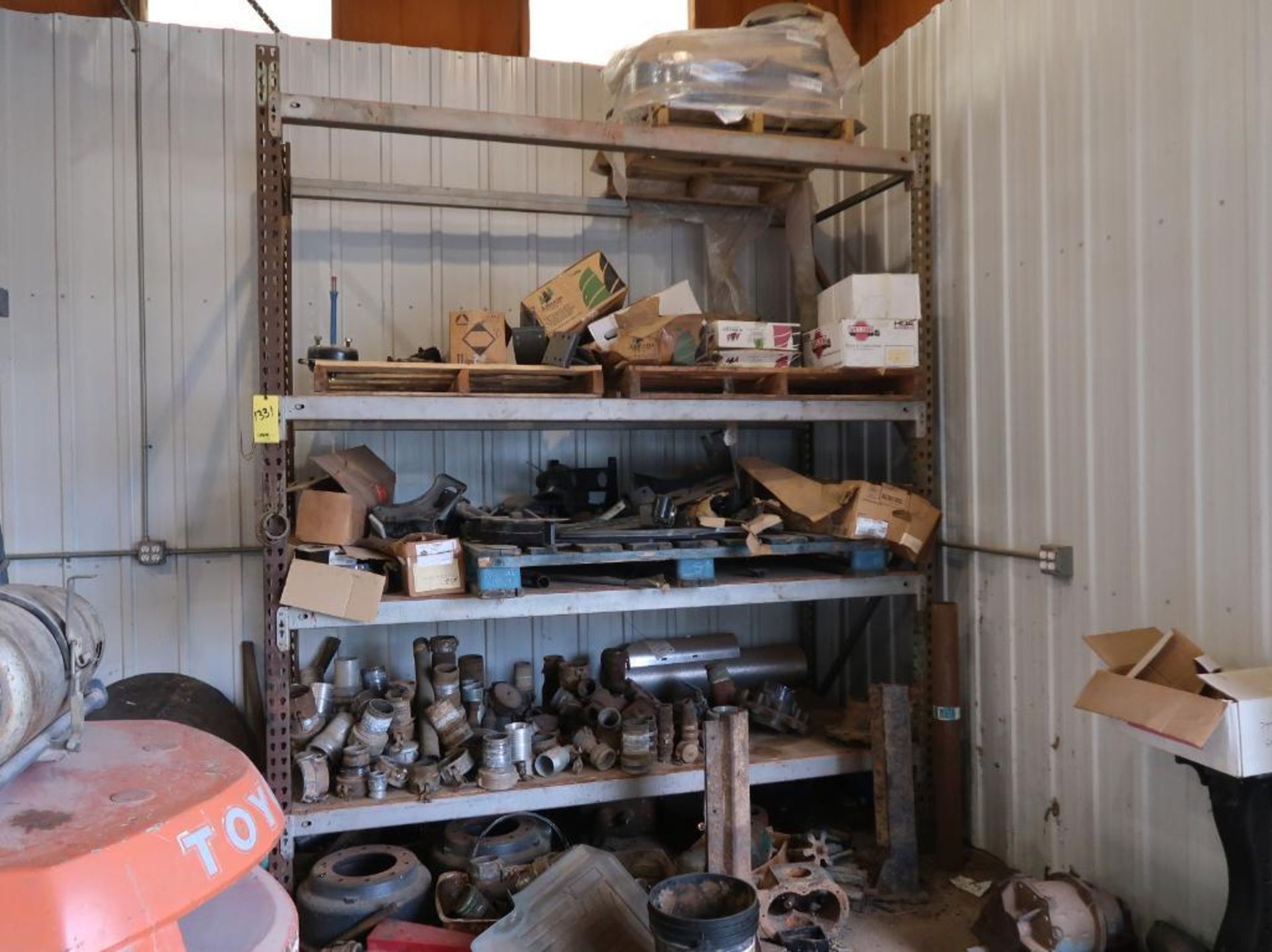 LOT: Balance of Garage Contents including Tools, Work Benches, Vise, Truck Parts, Pallet Rack, - Image 2 of 10