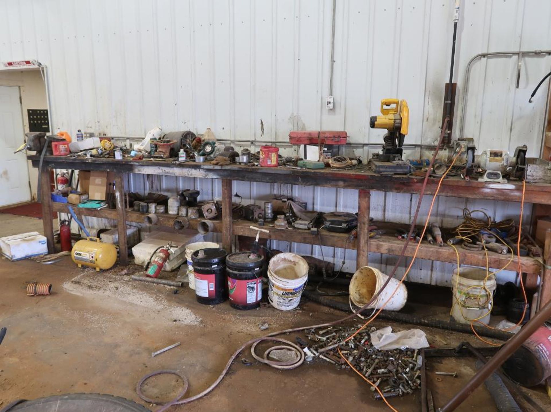 LOT: Balance of Garage Contents including Tools, Work Benches, Vise, Truck Parts, Pallet Rack, - Image 7 of 10