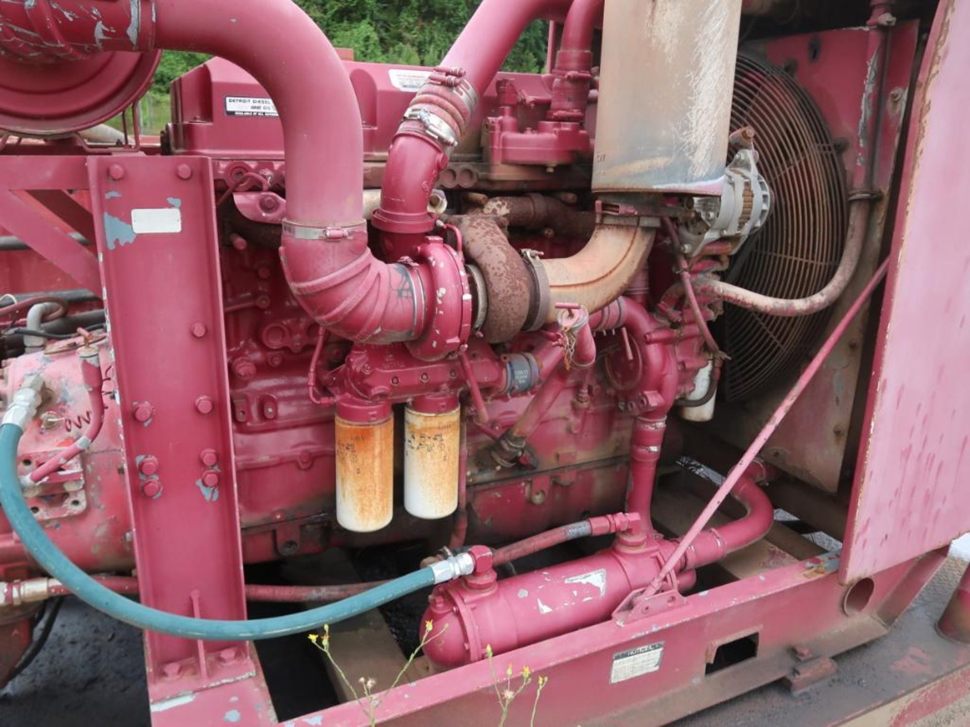 Gardner Denver / Detroit Diesel Skid Mounted Pump, 10,000 PSI (est.), Detroit Series 60 Diesel ( - Image 2 of 14