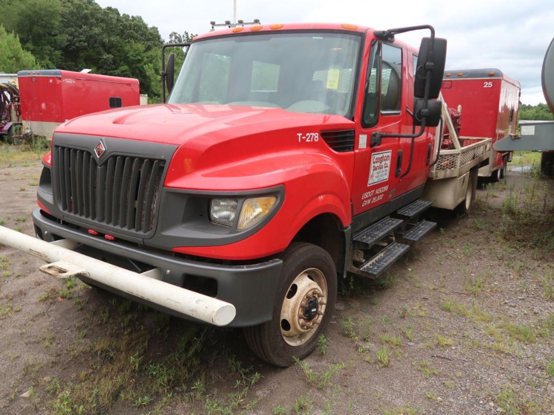 2015 International 4x4 Crew Cab Flatbed Roustabout Truck Model TerraStar SFA, VIN 1HTKPSKK4FH731882,