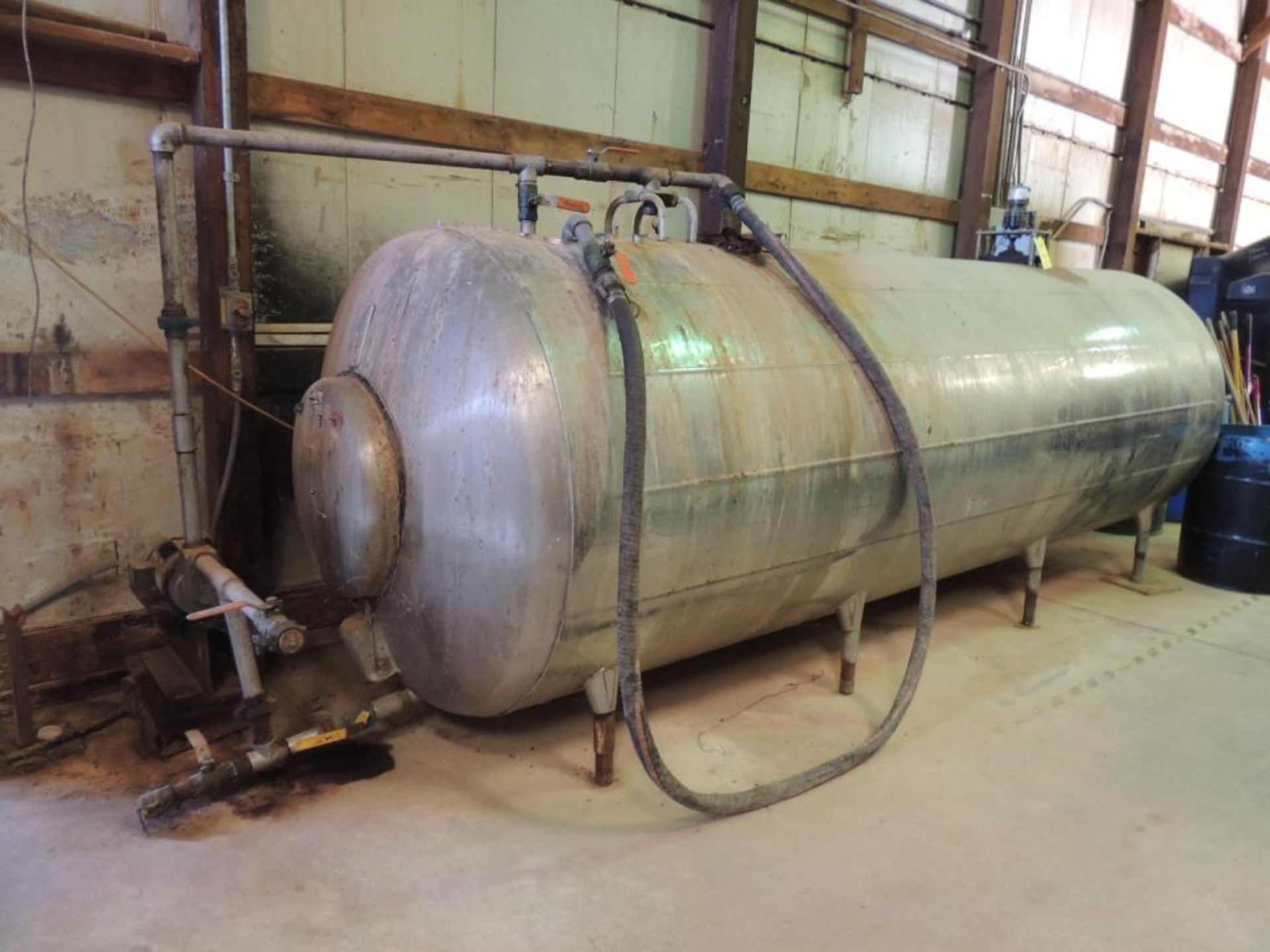 LOT: Super Cooler Bulk IN CHEM BLDG.ical Tank, Stainless, 500 gallon, with Dayton Centrifugal