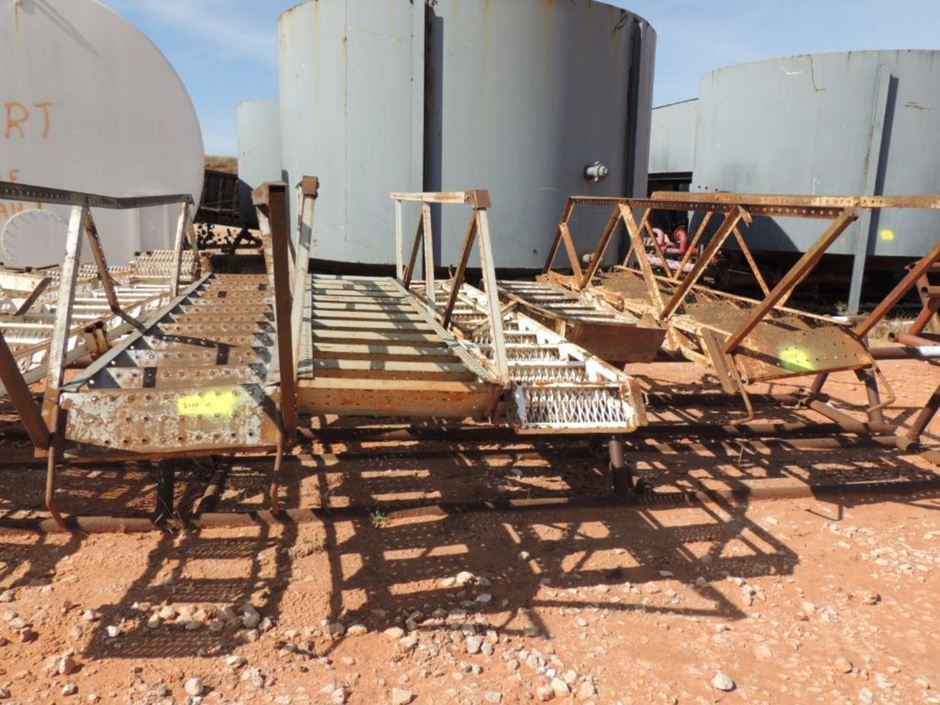 LOT: Derrick Floor, (8) Ladders, (10) Assorted Pipe Racks (Located Lower Yard)(LOCATED IN HENNESSEY, - Image 3 of 10