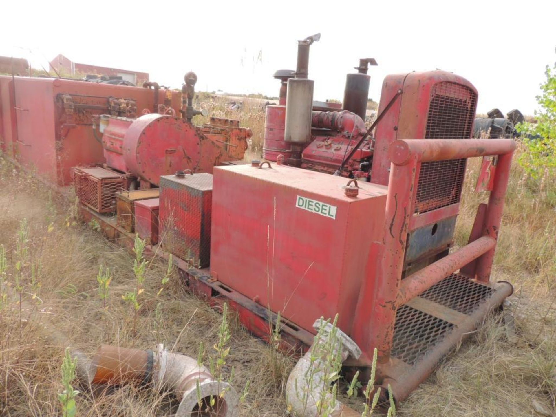 Skid mounted mud Pumpw/ Pit, Detroit 6V92, Gardner Denver Triplex Pump (Not In Service) (Located Low - Image 7 of 10