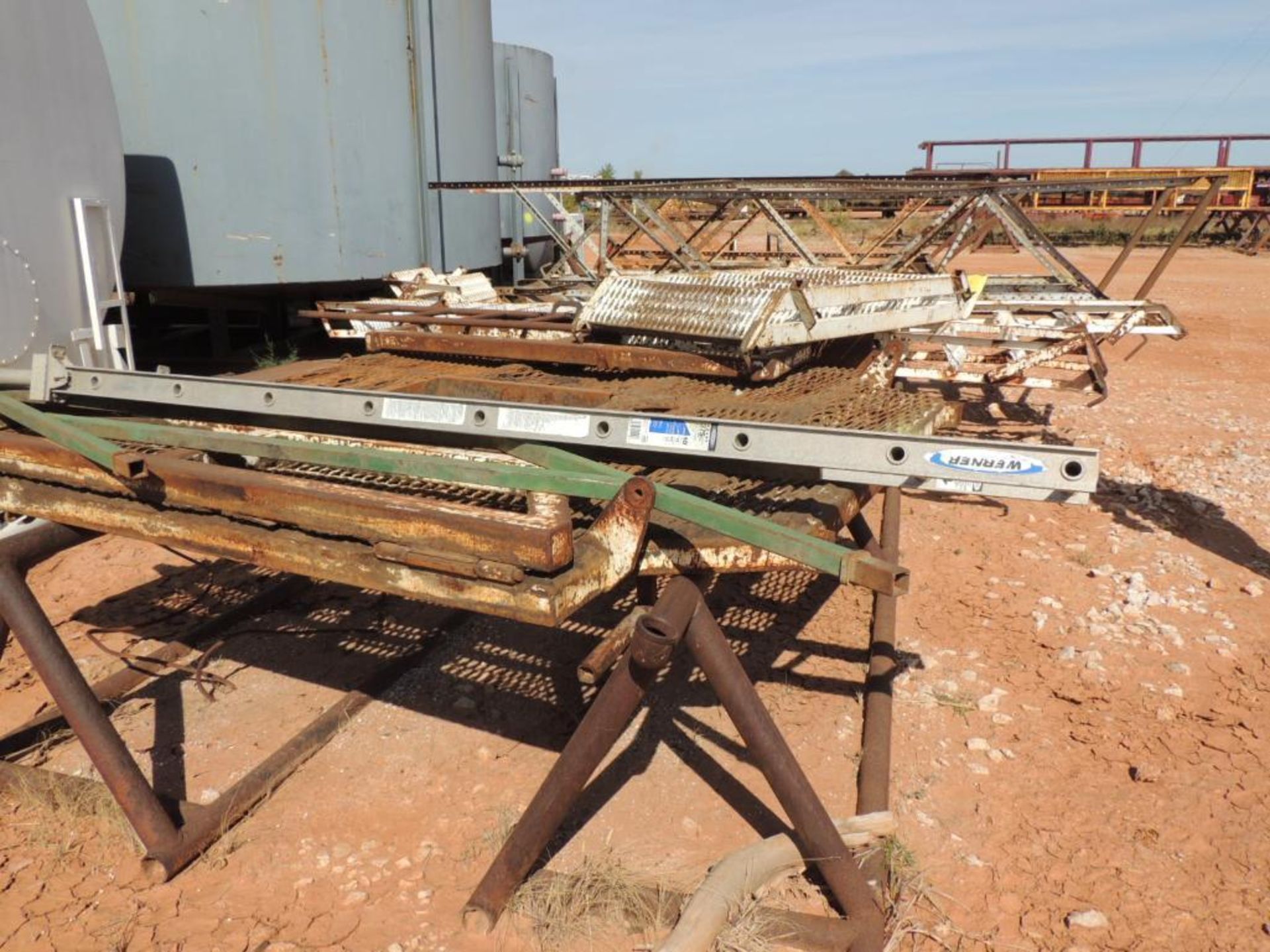 LOT: Derrick Floor, (8) Ladders, (10) Assorted Pipe Racks (Located Lower Yard)(LOCATED IN HENNESSEY, - Image 2 of 10