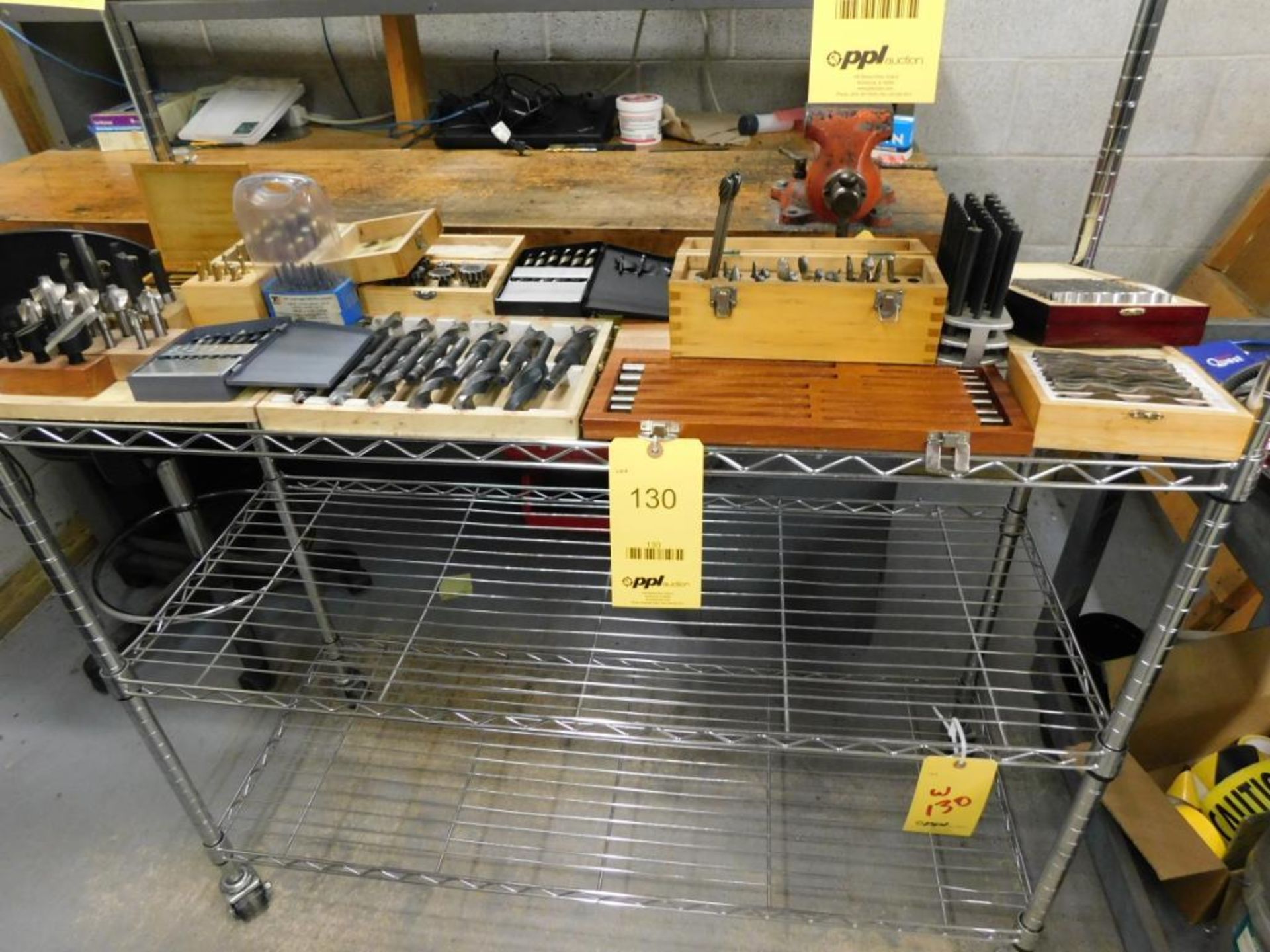 LOT: Assorted Tooling & Rolling Metro Rack