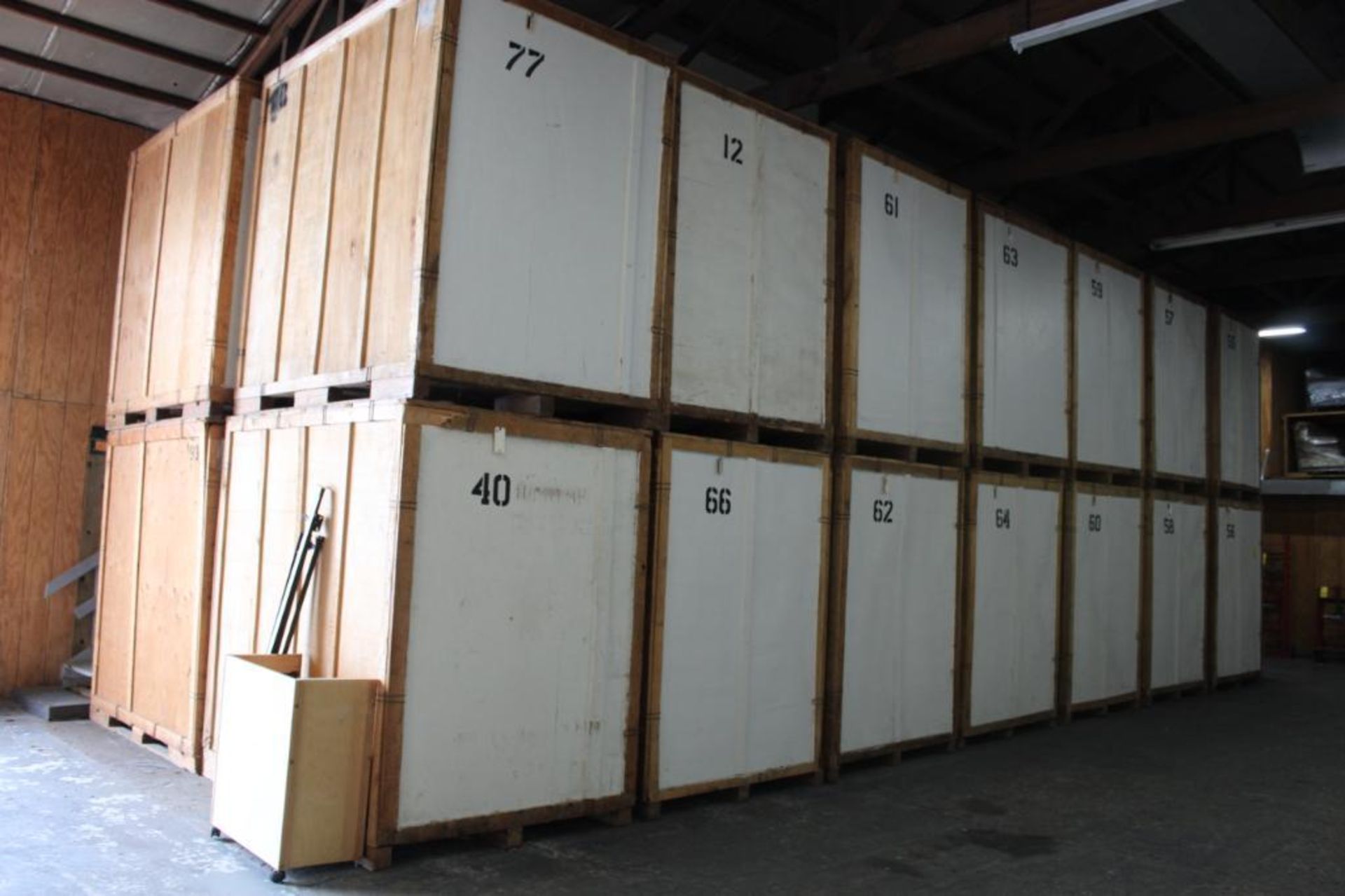 LOT: (14) 7 ft. x 5 ft. x 7 ft. (est.) Wooden Storage Vaults - Image 2 of 2