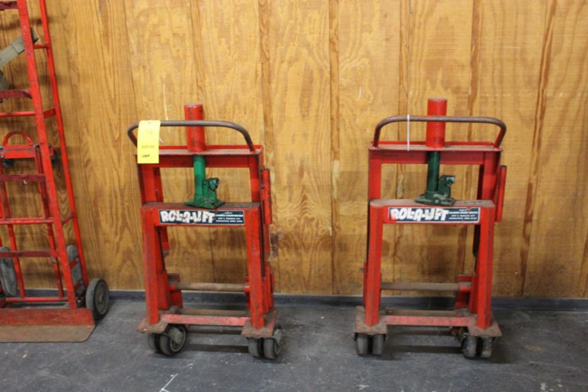 LOT (2): Rol-A-Lift Hydraulic Rais-N-Rol Machinery Dollies, 2000 lb. Capacity