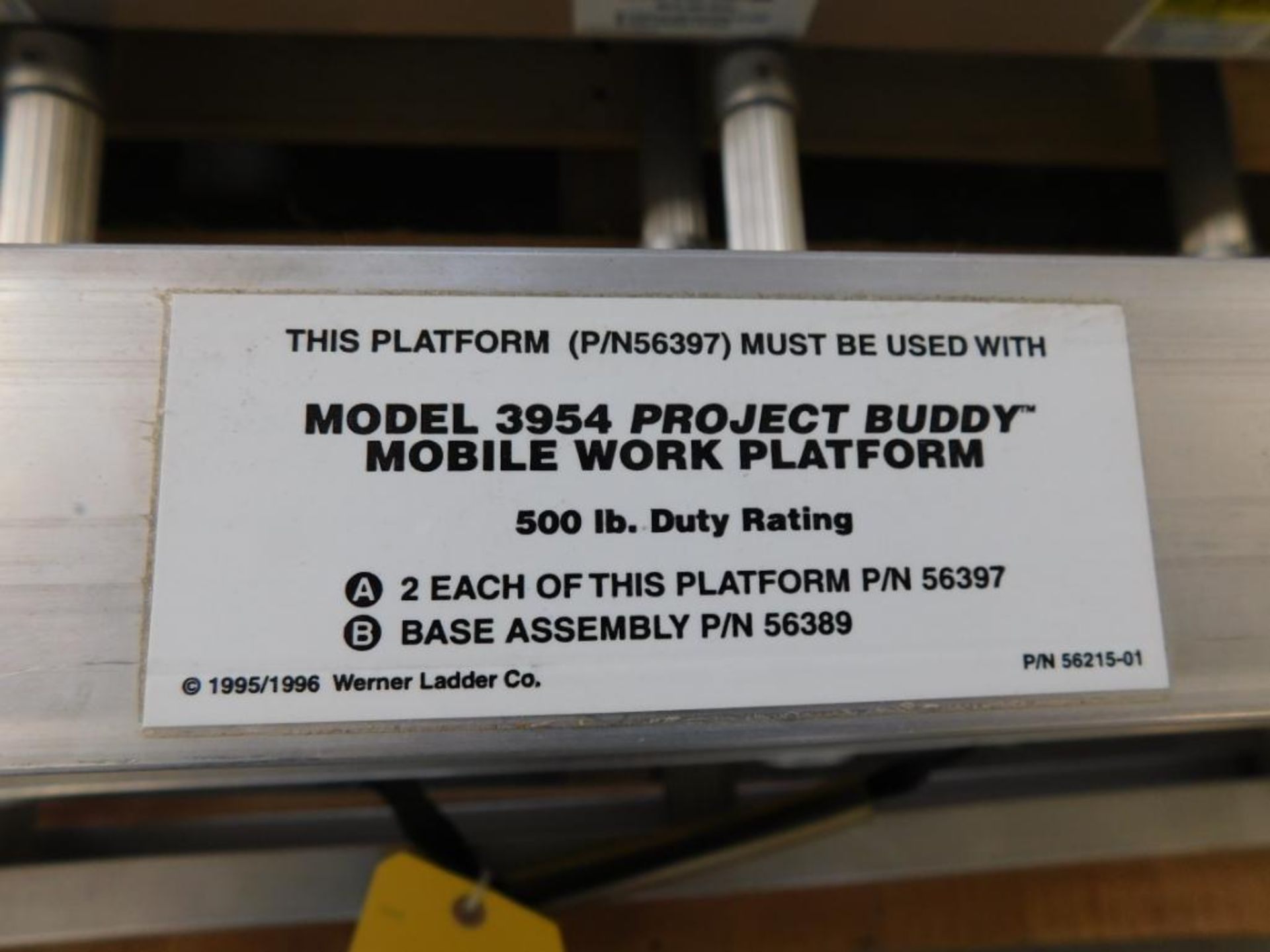 Werner Project Buddy Mobile Work Platform Model 3954, 500 lb. Capacity Duty Rating (LOCATED IN ST. A - Image 3 of 3