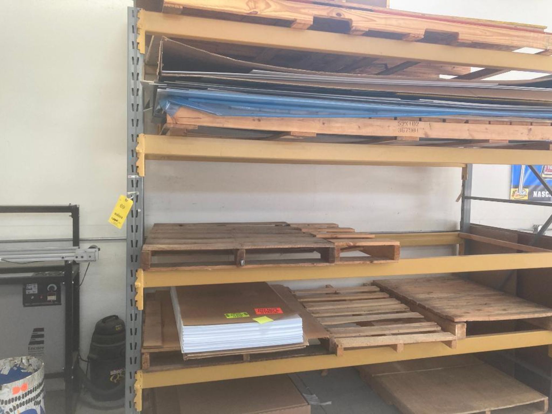 Section 9.5 ft. x 8 ft. x 42 in. (est.) Pallet Rack (LOCATED IN ST. AUGUSTA, MN.)