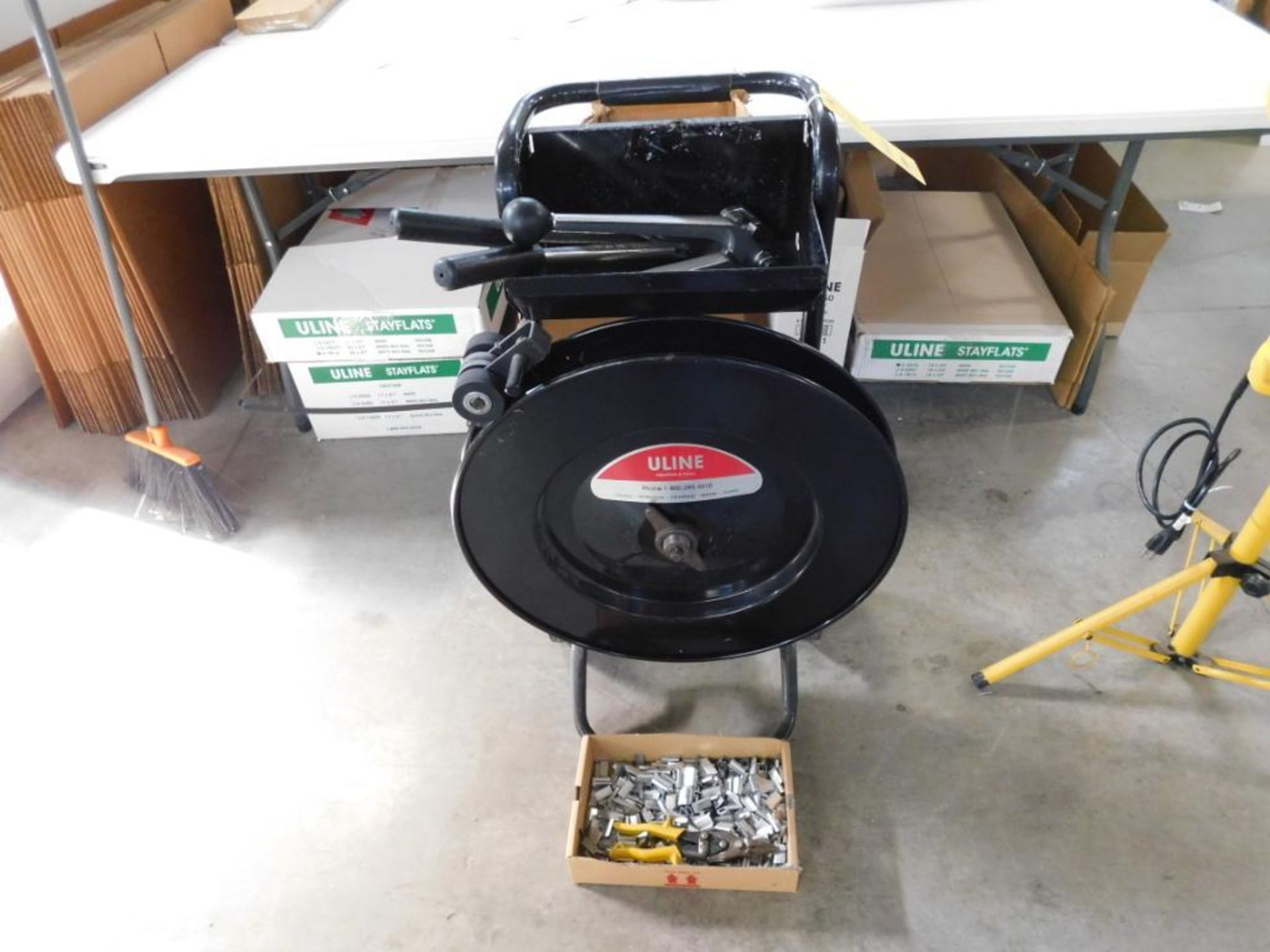 Uline Banding Cart with Tools & Clips (LOCATED IN ST. AUGUSTA, MN.)