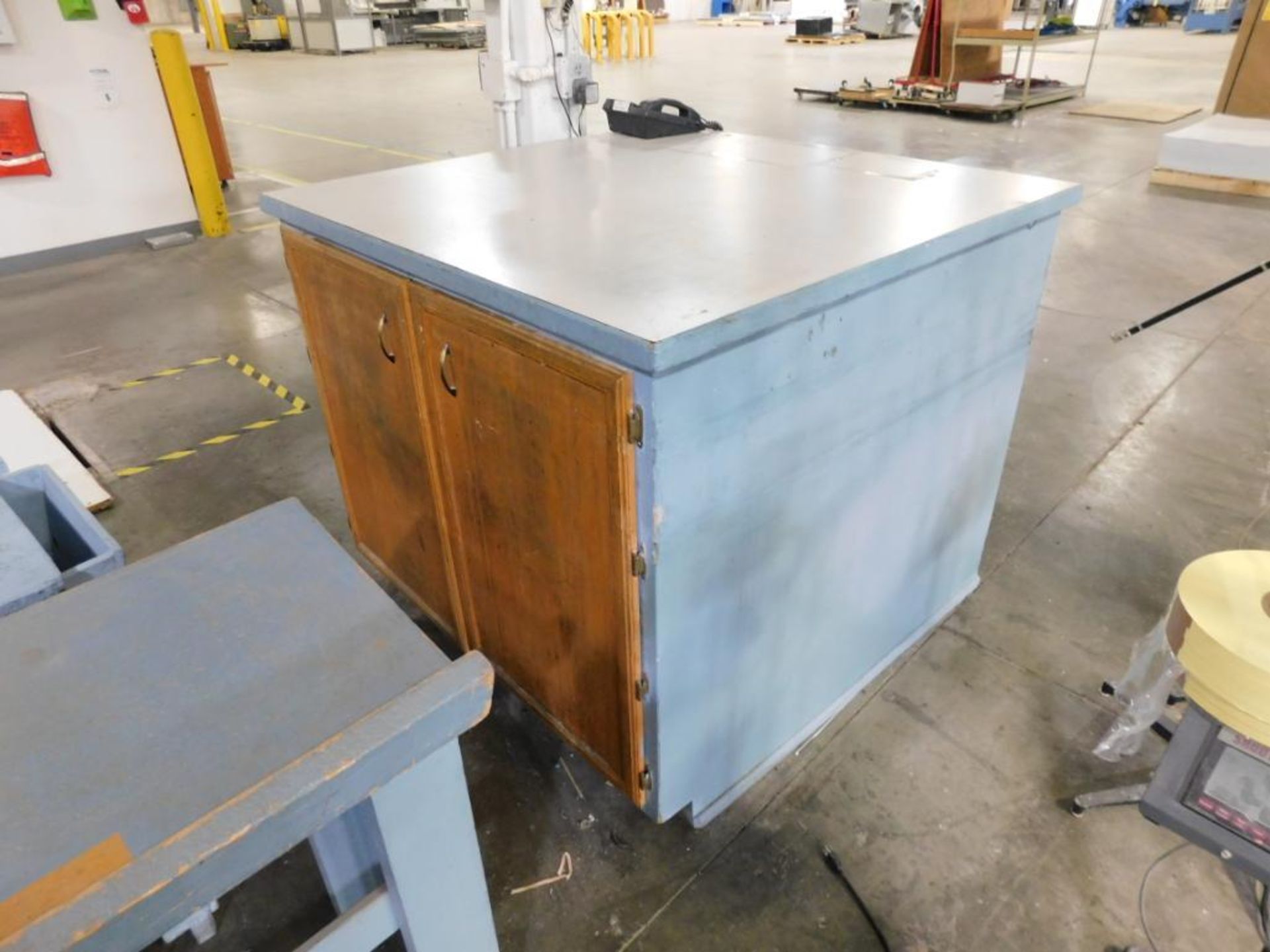 LOT: Wooden Tables, (1) Metal Work Table, Wooden Cabinets (LOCATED IN MINNEAPOLIS, MN.) - Image 2 of 4