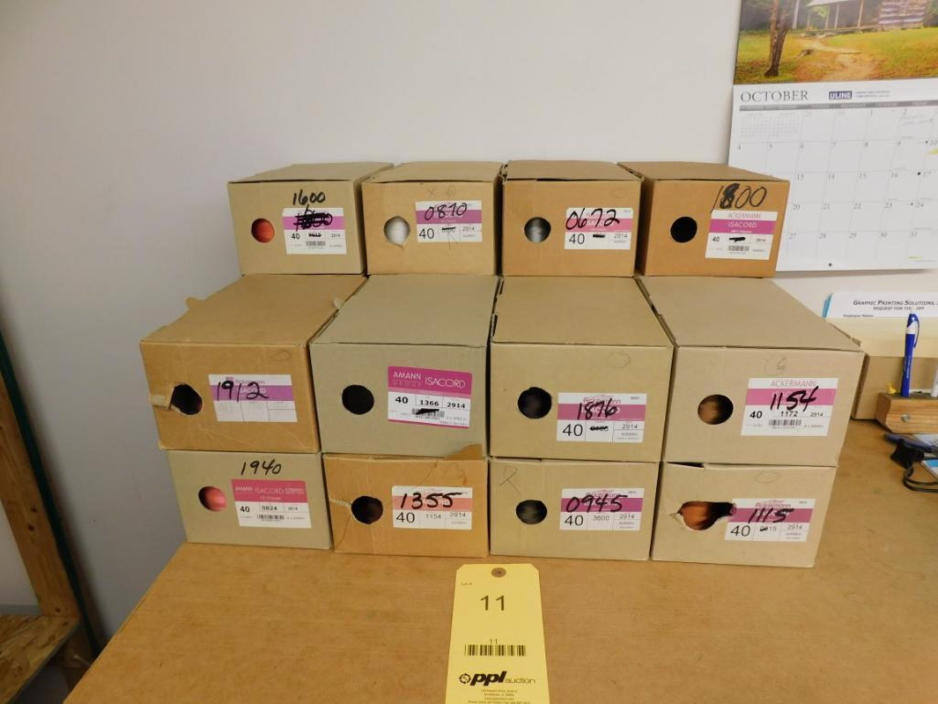 LOT: (20) Boxes of Open & Unopened Ackermann ISA Corp. Embroidery Thread (LOCATED IN ST. AUGUSTA, MN