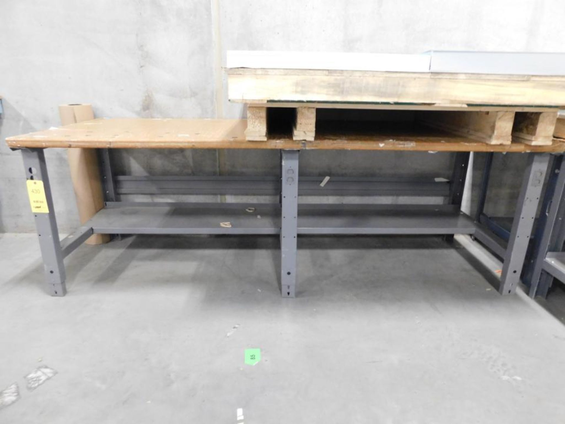 LOT: (3) Wood Top Work Tables, (1) Wooden Table (no contents) (LOCATED IN MINNEAPOLIS, MN.)