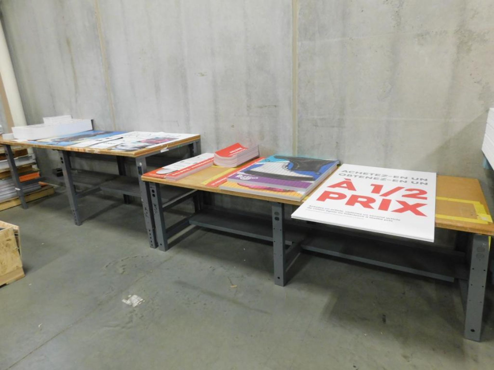 LOT: (3) Wood Top Work Tables, (1) Wooden Table (no contents) (LOCATED IN MINNEAPOLIS, MN.) - Image 2 of 2