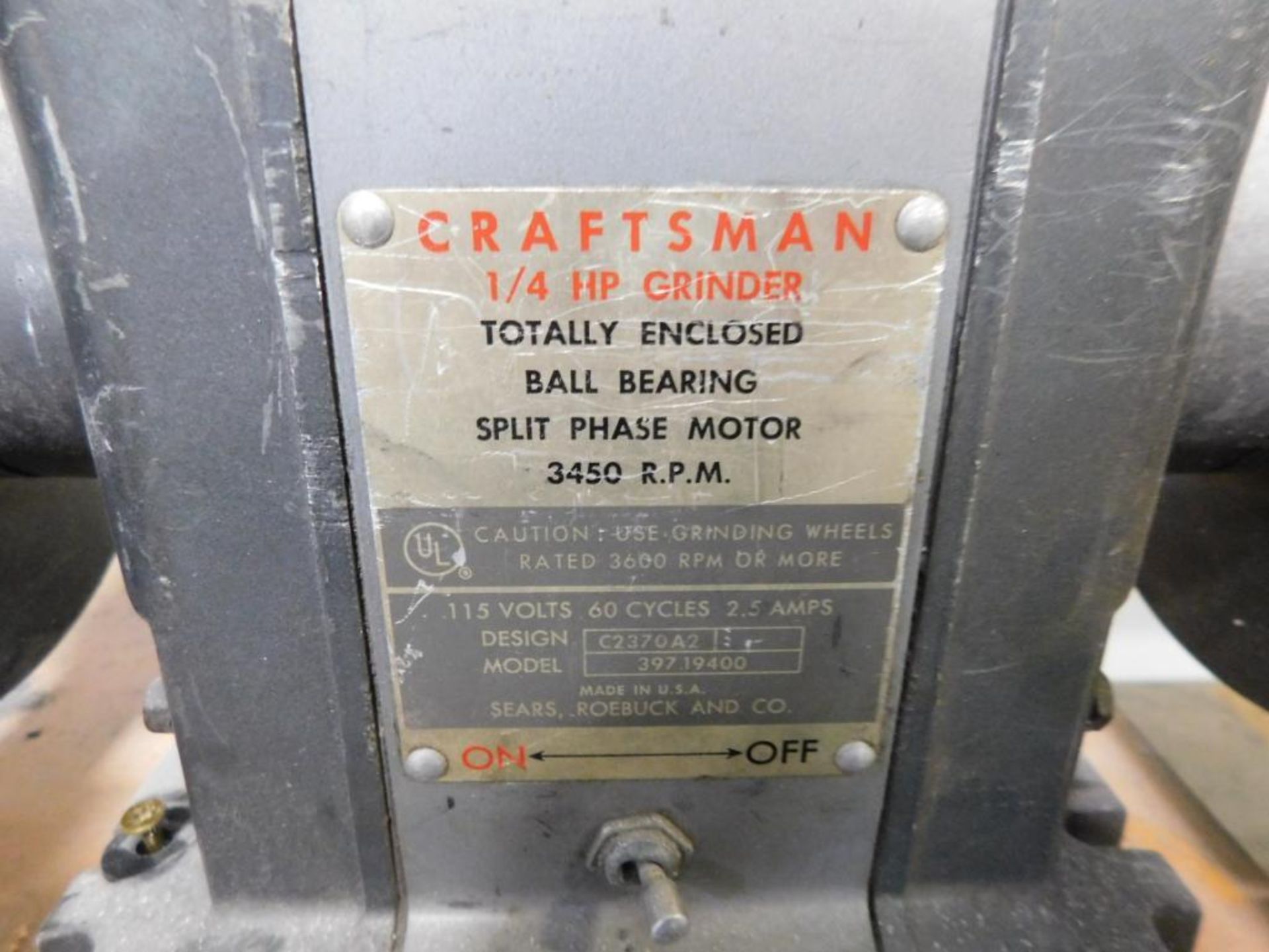 Craftsman 1/4 HP Double-Edge Grinder (LOCATED IN MINNEAPOLIS, MN.) - Image 2 of 2