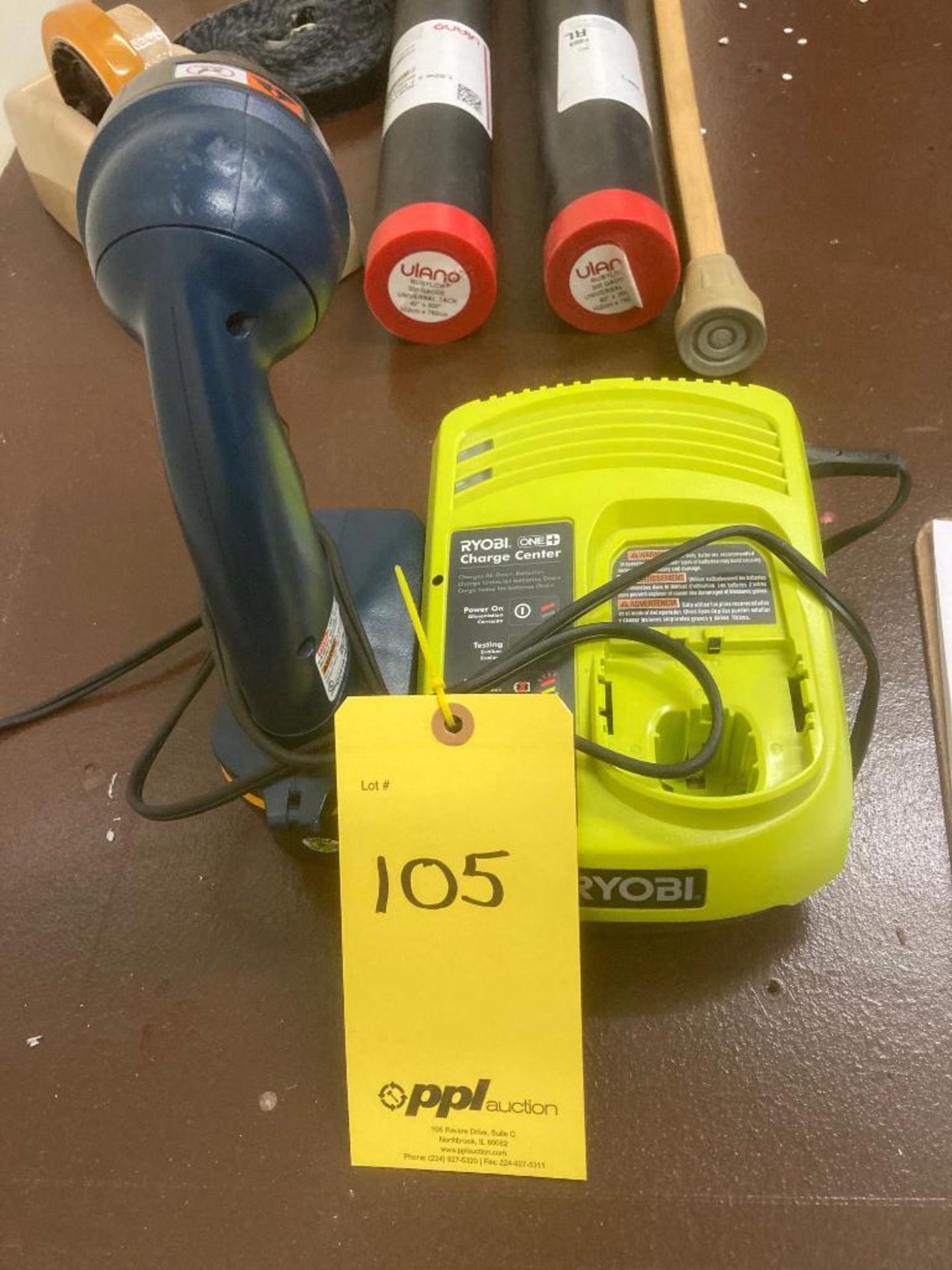 LOT: Ryobi Charger, Battery and Light (LOCATED IN ST. AUGUSTA, MN.)